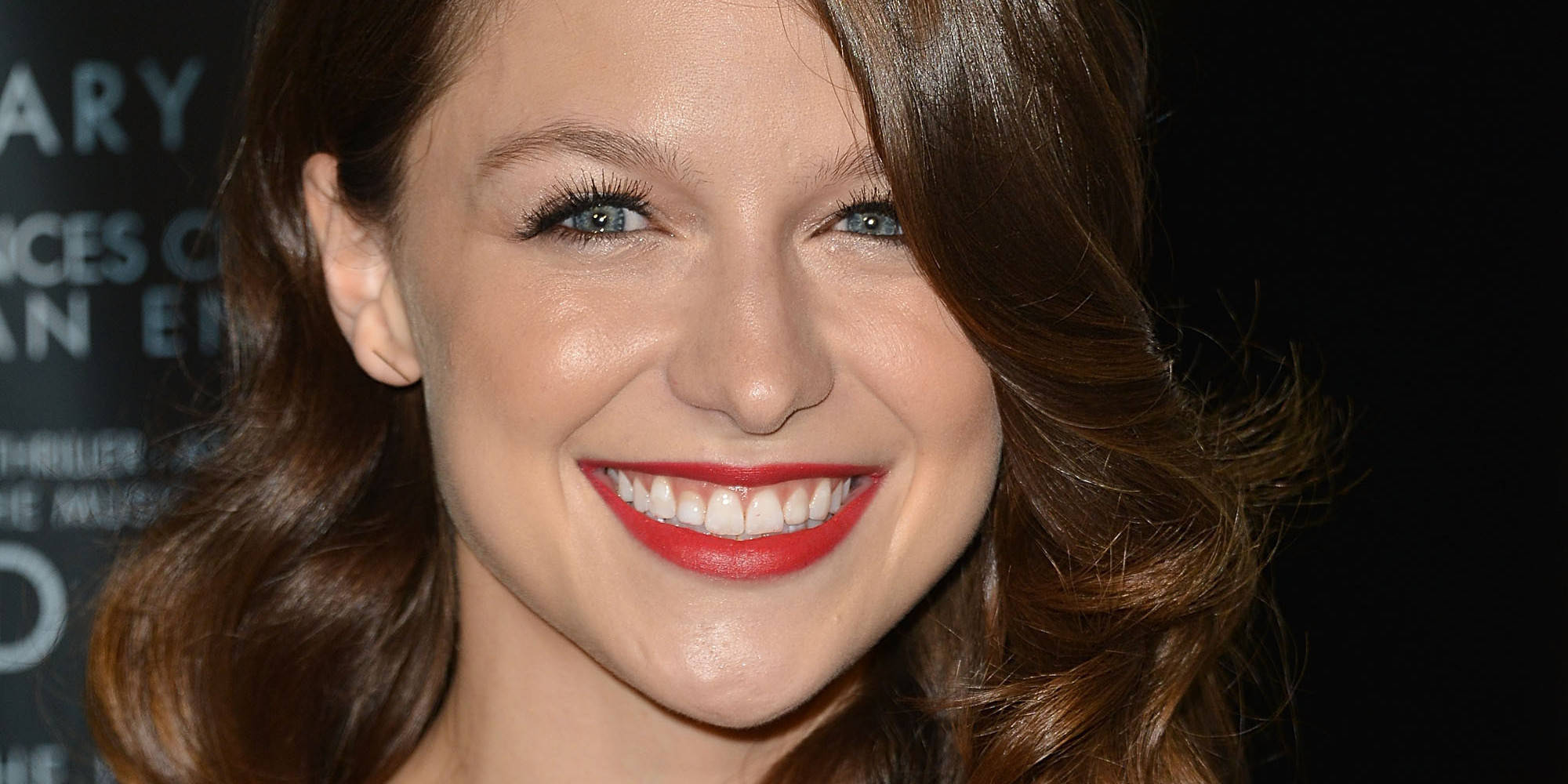 Melissa Benoist, wavy brown hair, bold red lipstick, Full HD Desktop Wallpaper