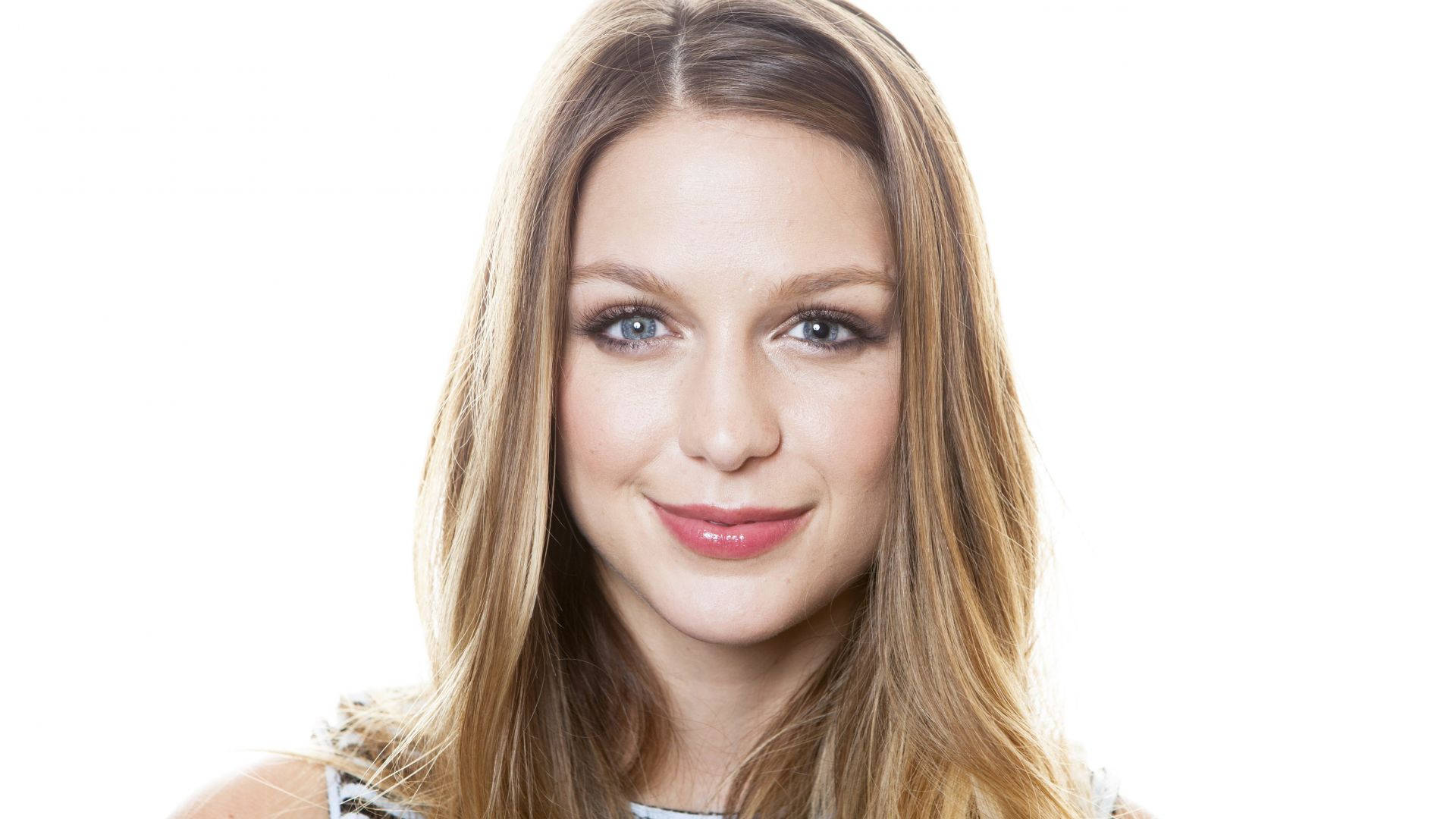 Melissa Benoist, blonde hair, blue eyes, Full HD Desktop Wallpaper