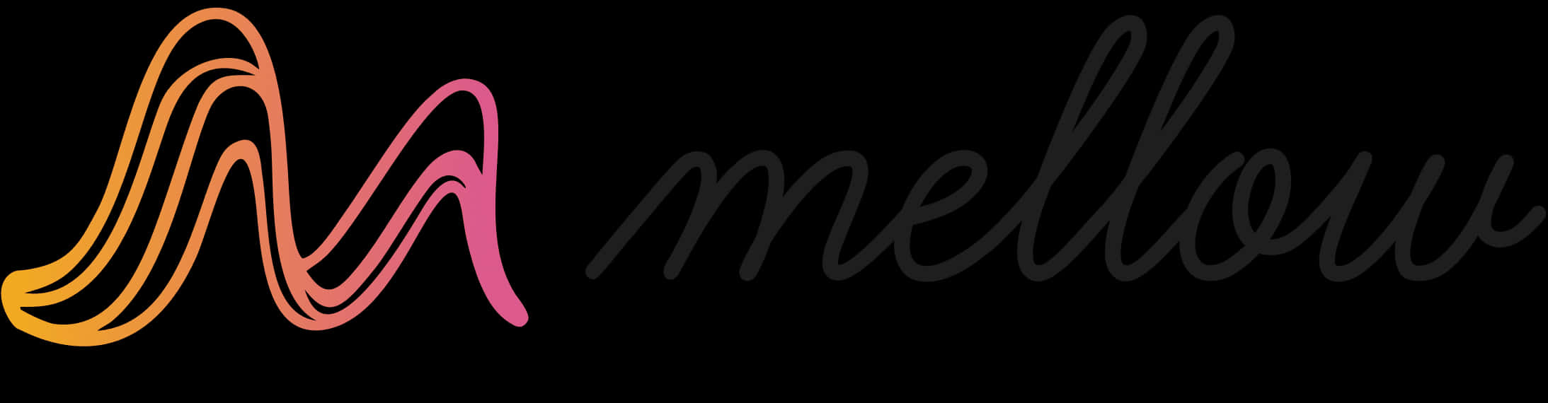 Mellow, orange pink lines, gray script, Full HD Desktop Wallpaper