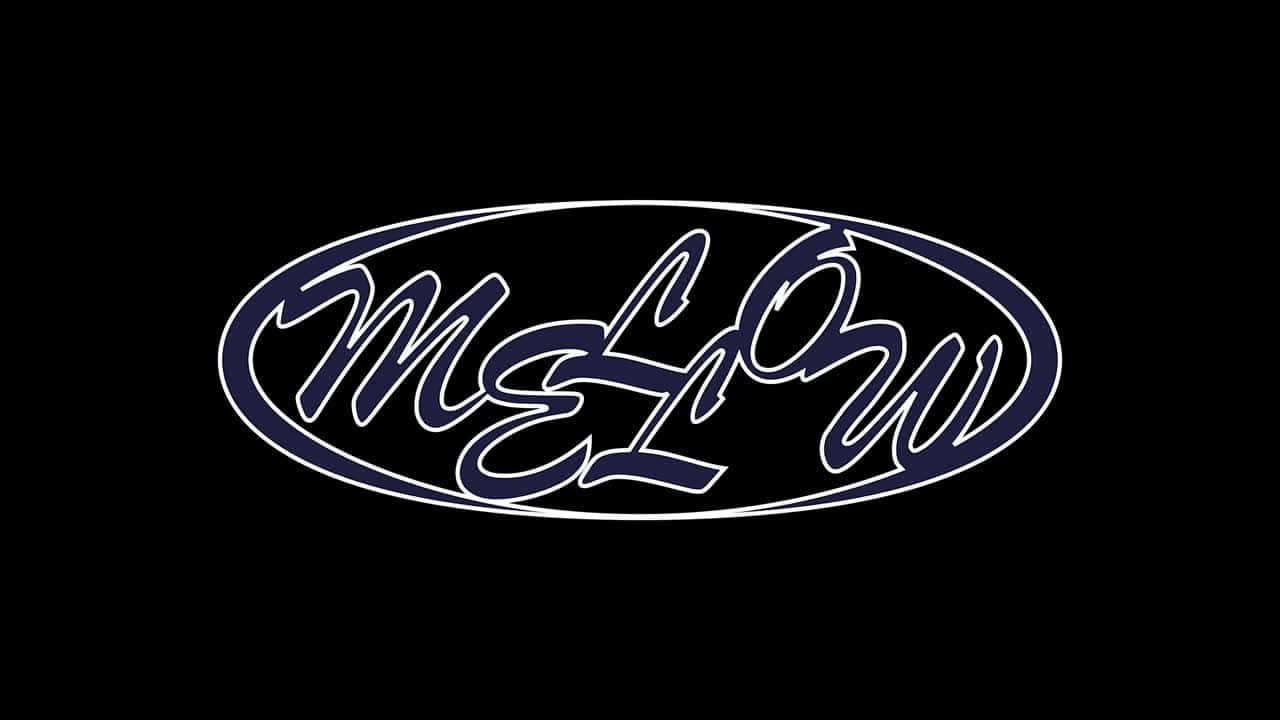 MELLOU, navy blue, white outline, HD Desktop Wallpaper