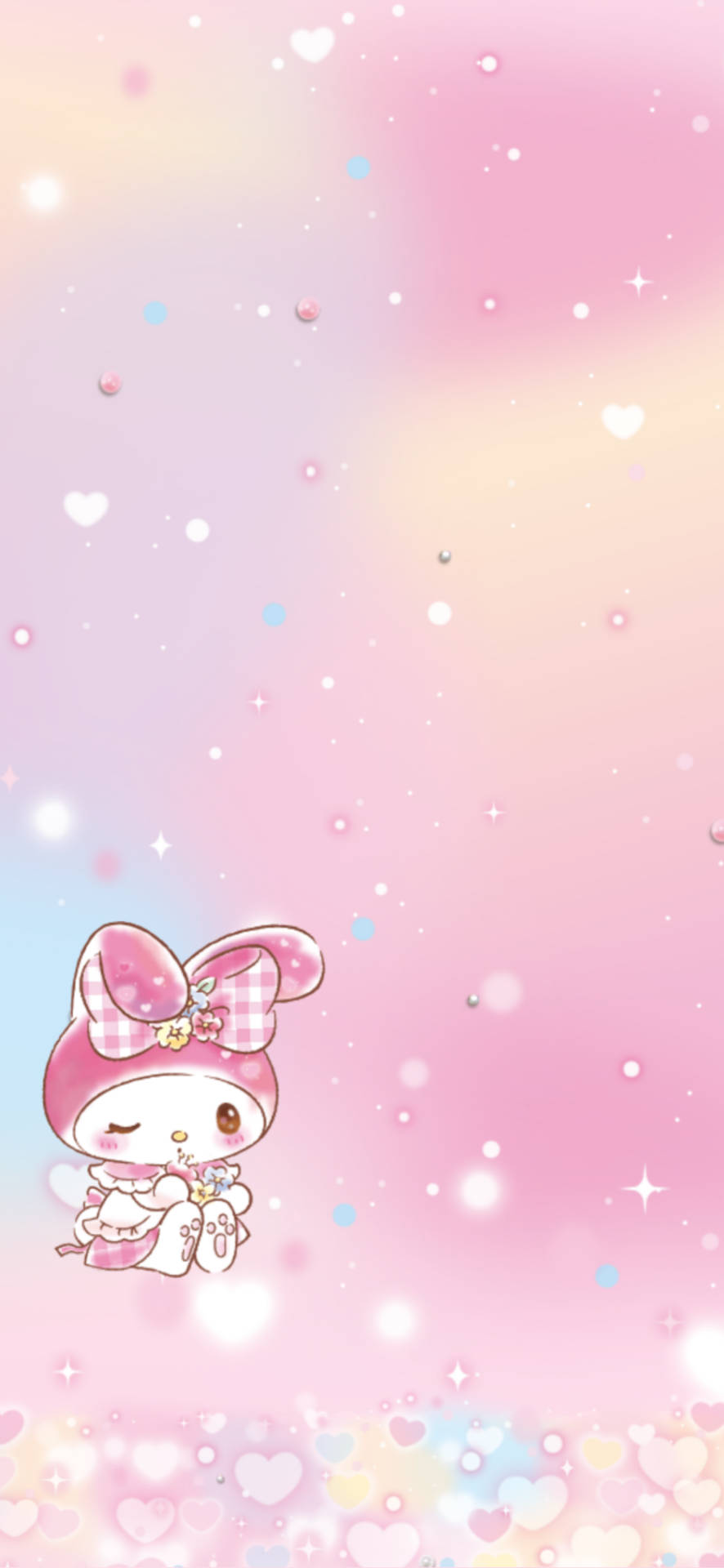 My Melody, pastel gradient, pastel sky, Full HD Phone Wallpaper