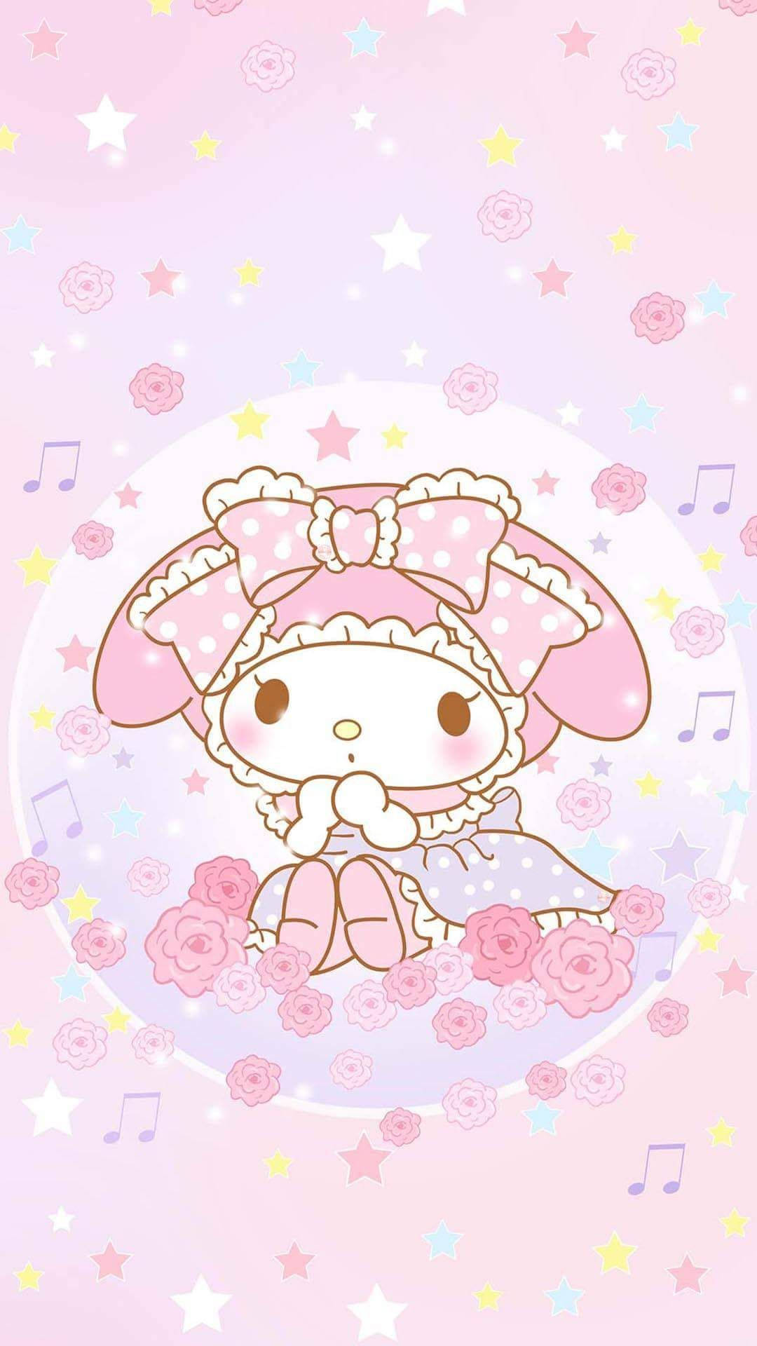 My Melody, roses, stars, Full HD Phone Wallpaper
