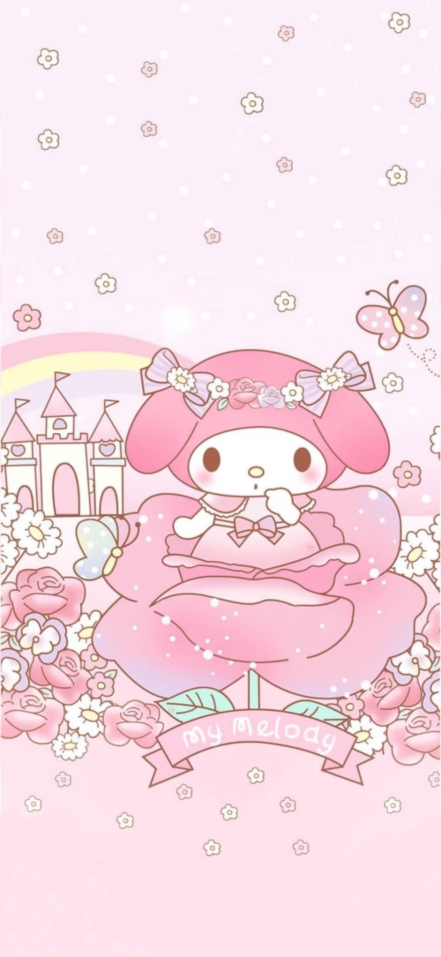 My Melody, rose, pink dress, Full HD Phone Wallpaper