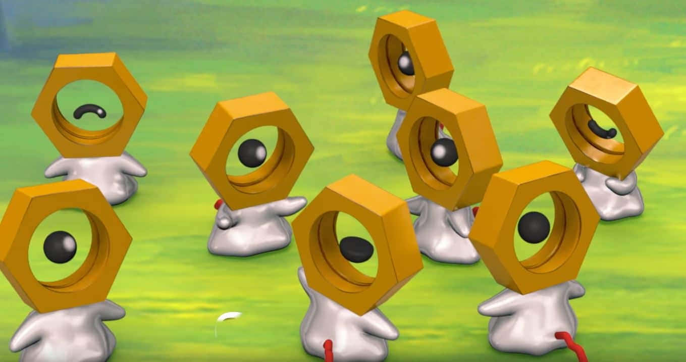 Meltan, hexagonal-headed, large eyes, HD Desktop Wallpaper