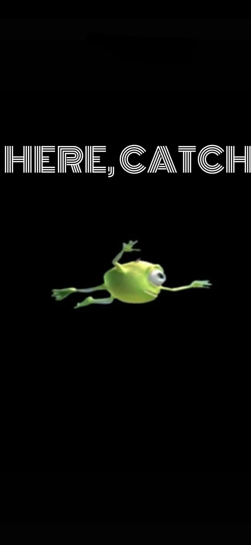 bright green, one-eyed monster, black background, HD Phone Wallpaper