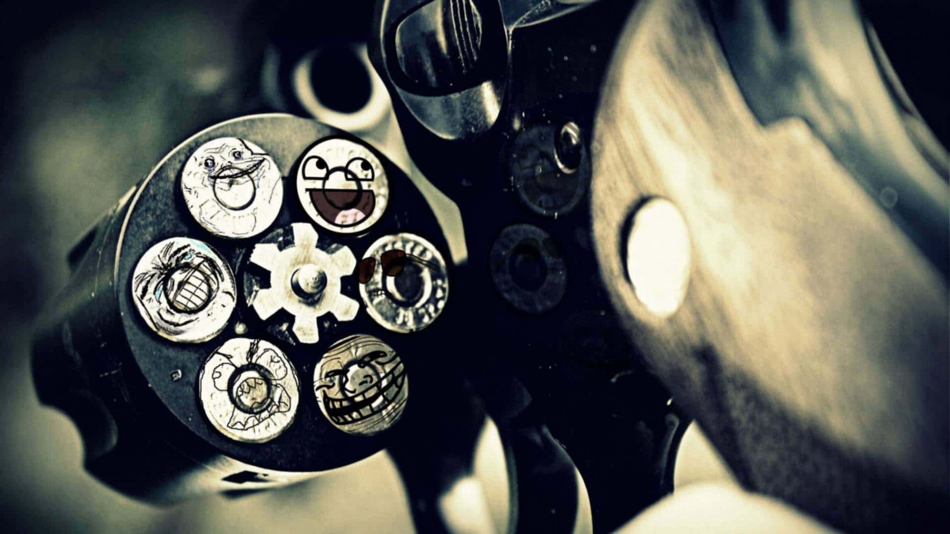 Revolver Meme Laptop, revolver, cylinder, Full HD Desktop Wallpaper