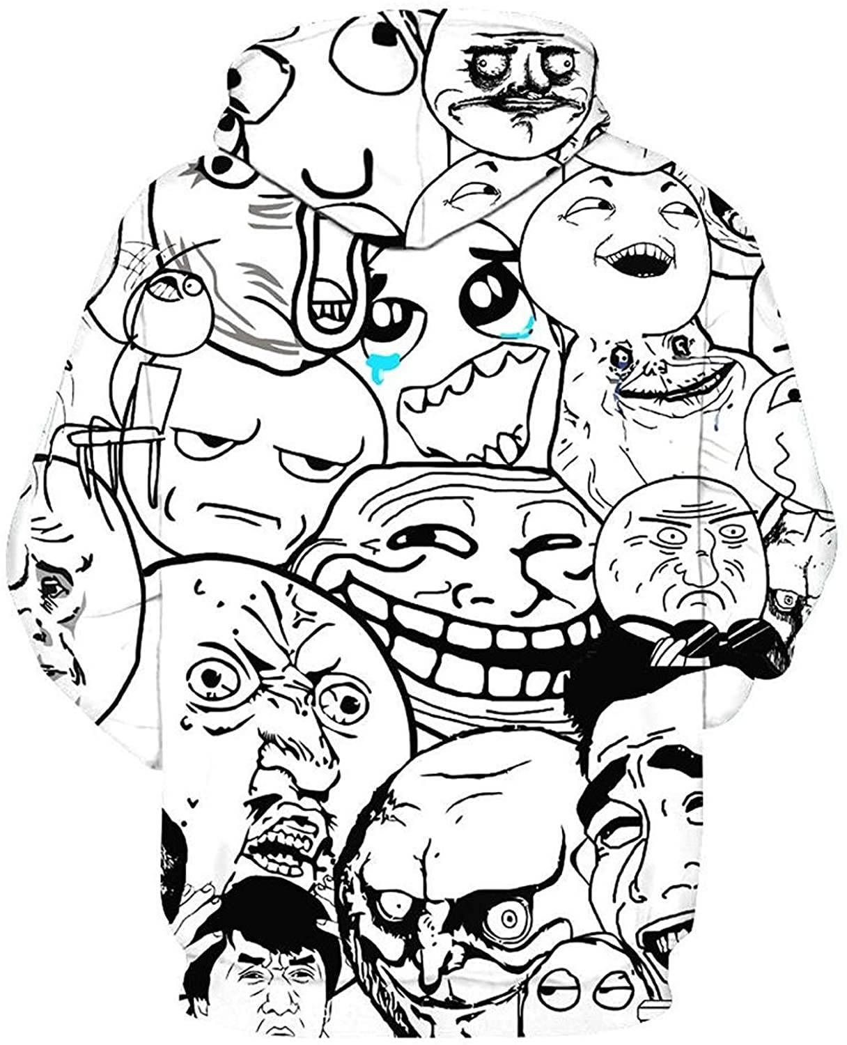 Meme Faces, hoodie jacket, black and white collage, HD Phone Wallpaper