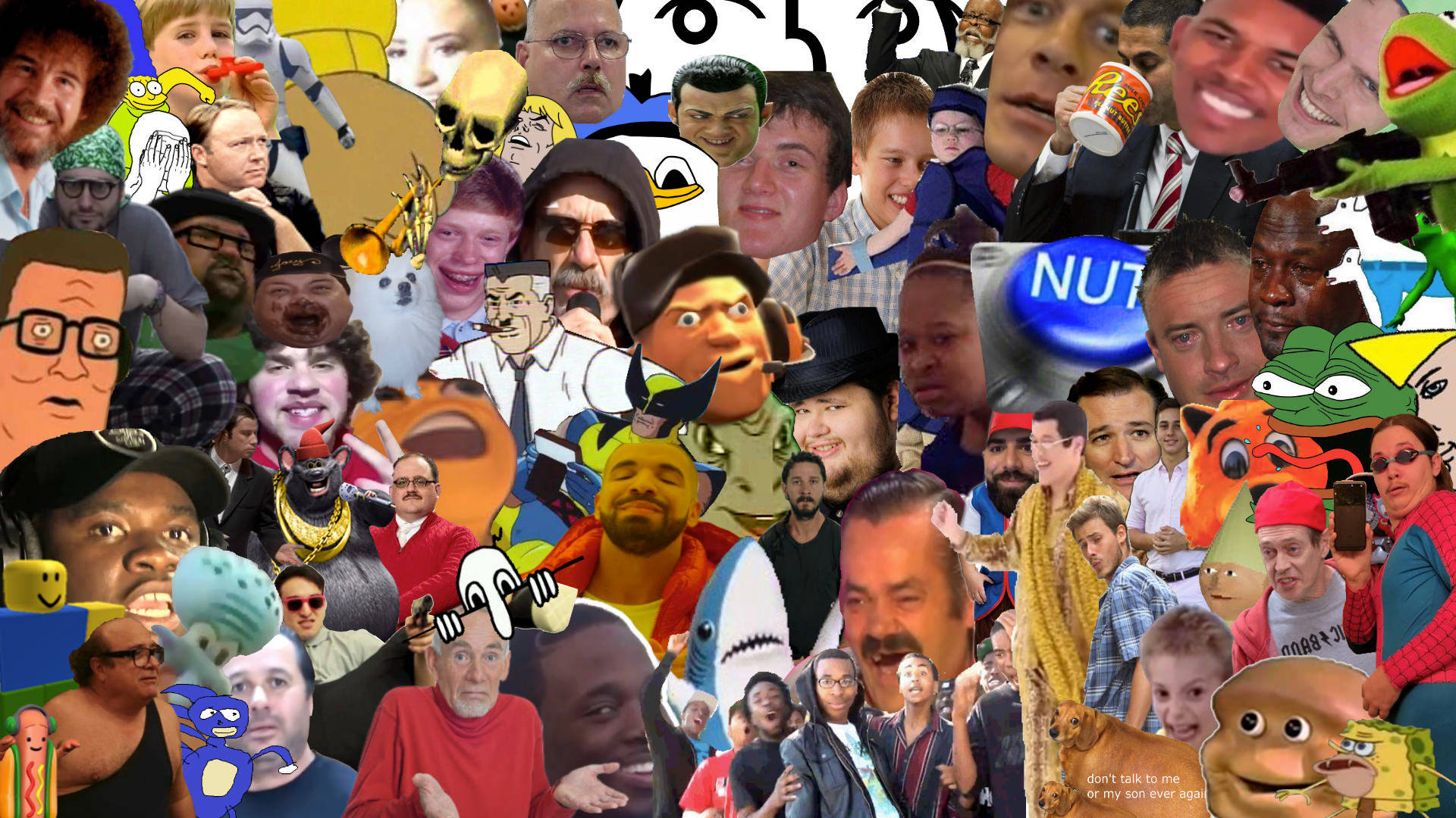 Celebrities, Meme Faces, cartoon characters, Full HD Desktop Wallpaper