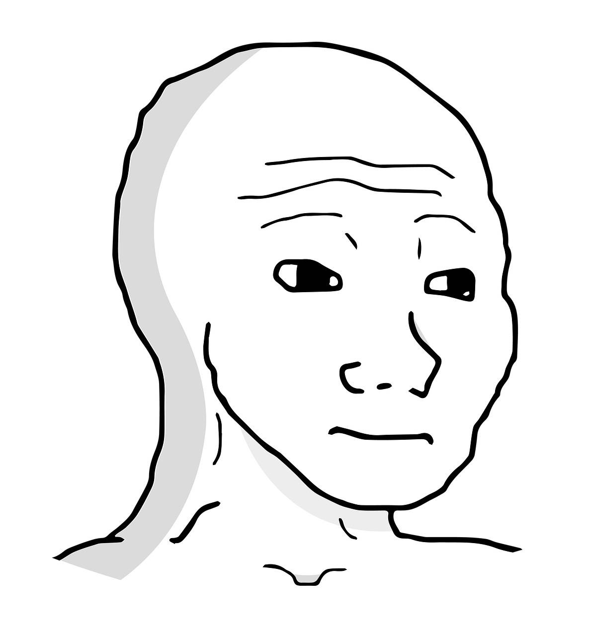 bald man, weary expression, minimalist line drawing, HD Phone Wallpaper