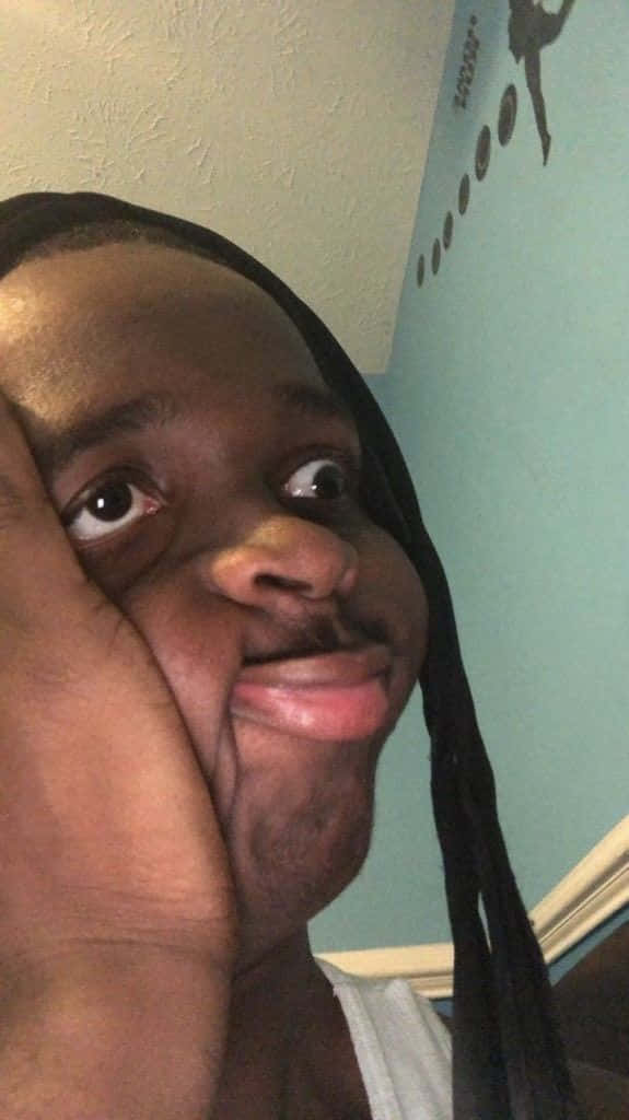 Silly Face, funny discord pfp, long braids, SD Phone Wallpaper