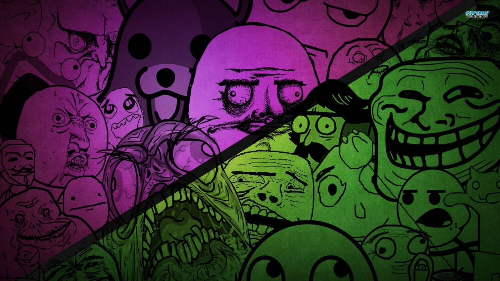 purple, green, diagonally, HD Desktop Wallpaper