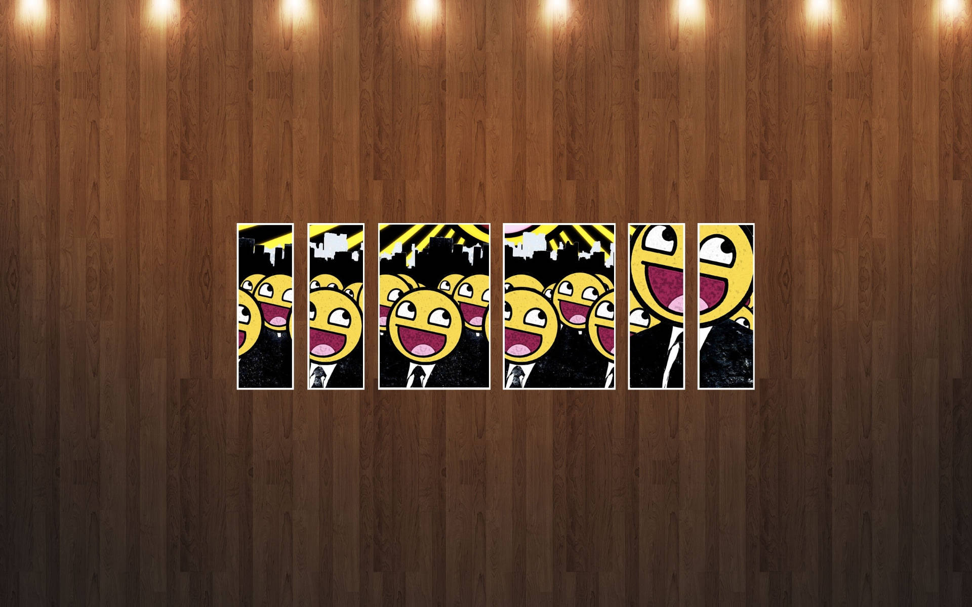 Smiley Meme Faces Portrait, laughing yellow smiley faces, suits, Full HD Desktop Wallpaper