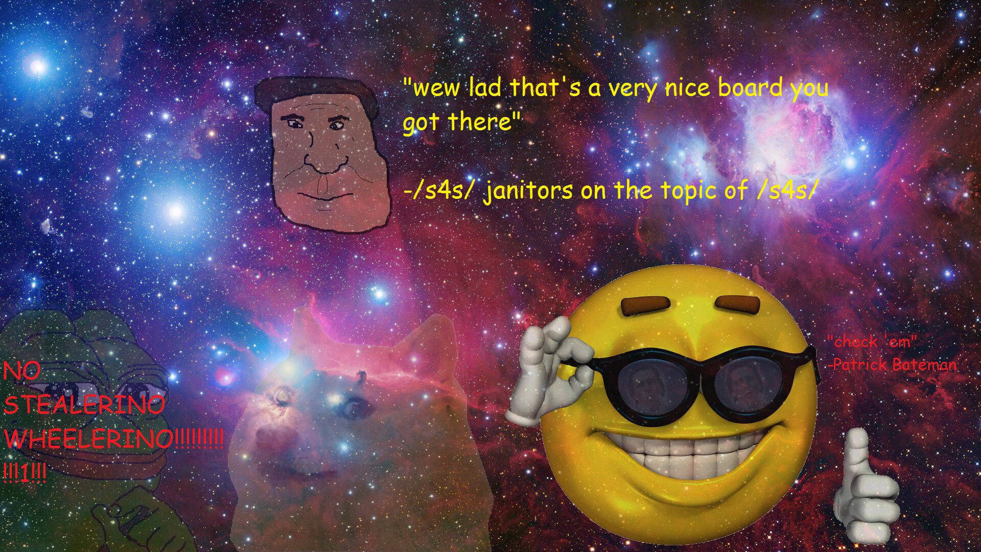 Meme Faces, outer space, cosmic wallpaper, Full HD Desktop Wallpaper