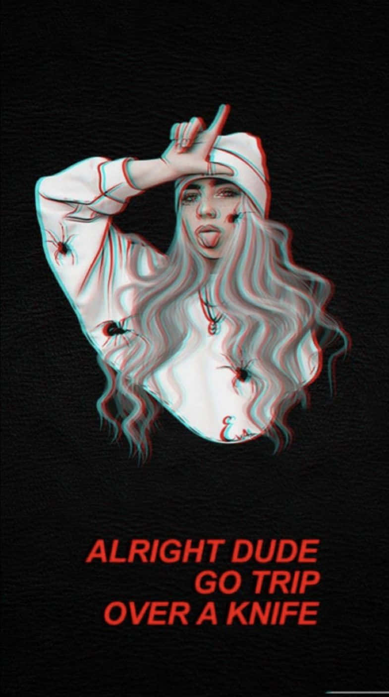 iPhone, black background, red and cyan glitch effects, HD Phone Wallpaper