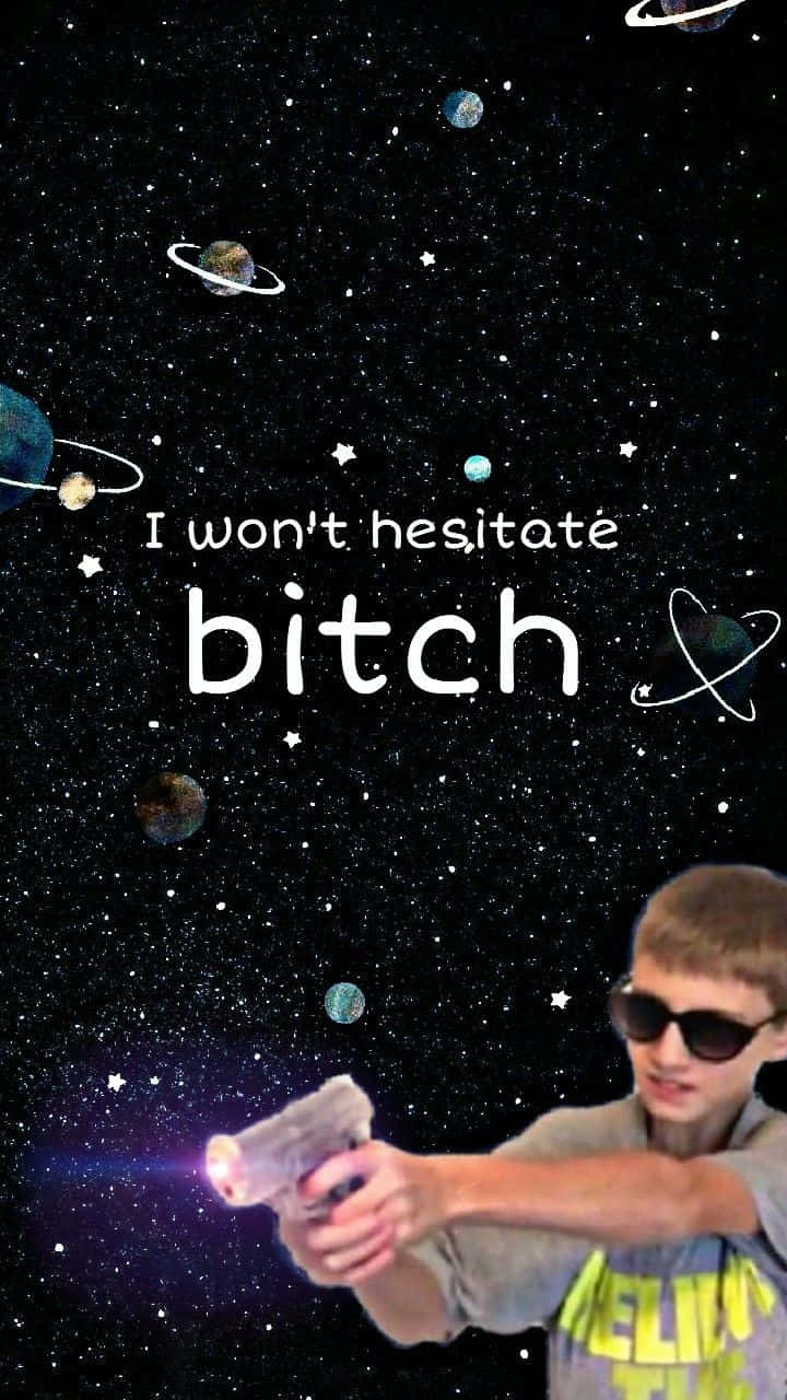 Meme iPhone, sunglasses, glowing gun, HD Phone Wallpaper