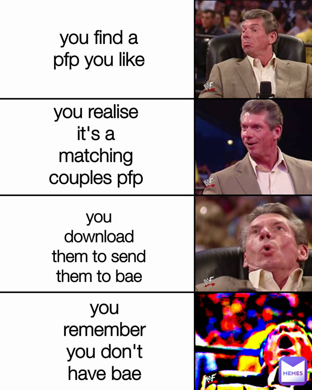 four-panel meme, man, escalating expressions, HD Phone Wallpaper