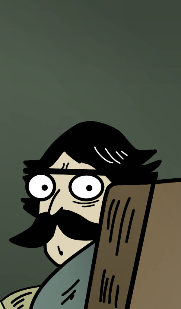 Meme Phone, cartoon man, wild hair, SD Phone Wallpaper