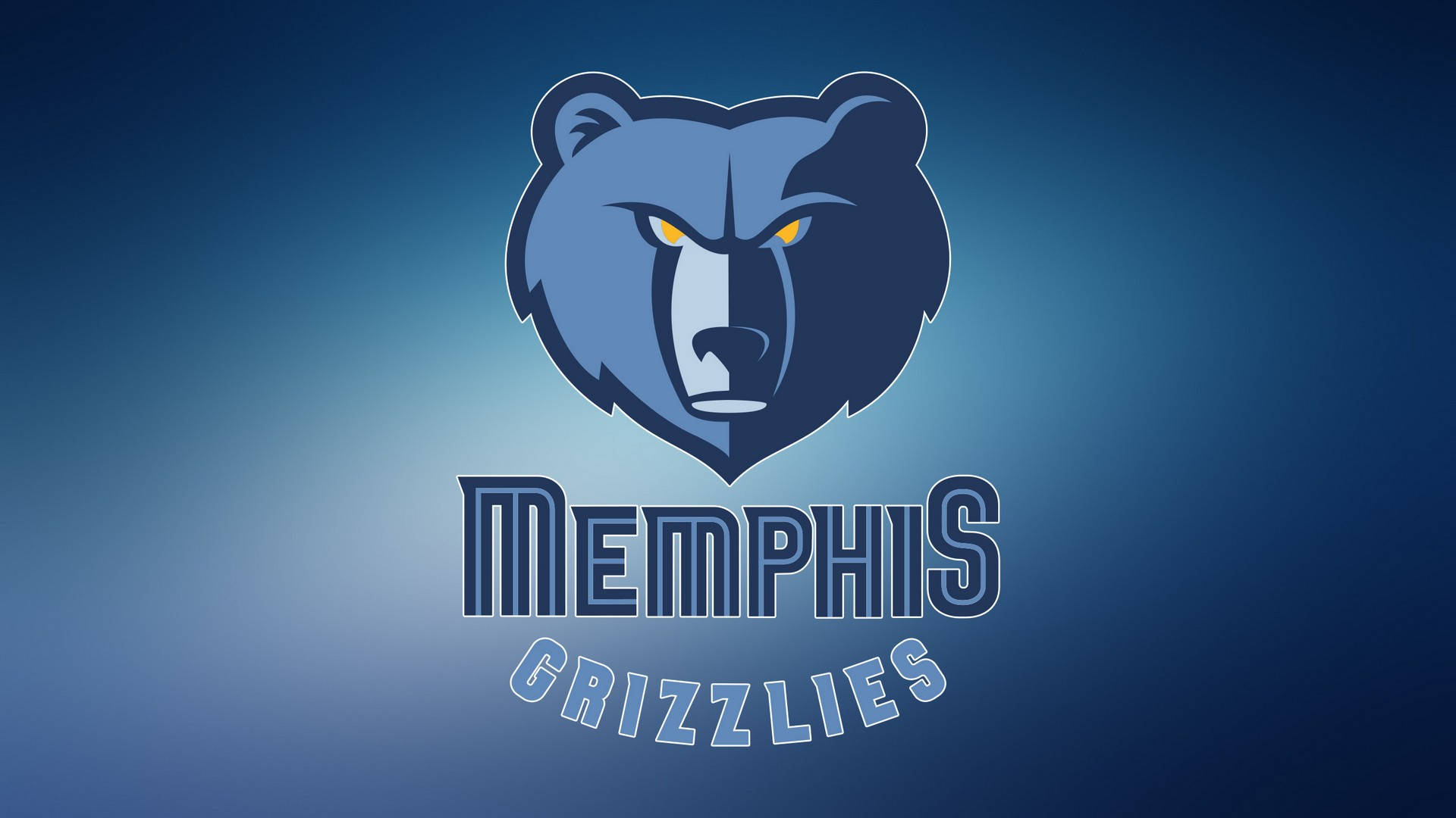 Memphis Grizzlies, bear emblem, blue grizzly bear, Full HD Desktop Wallpaper