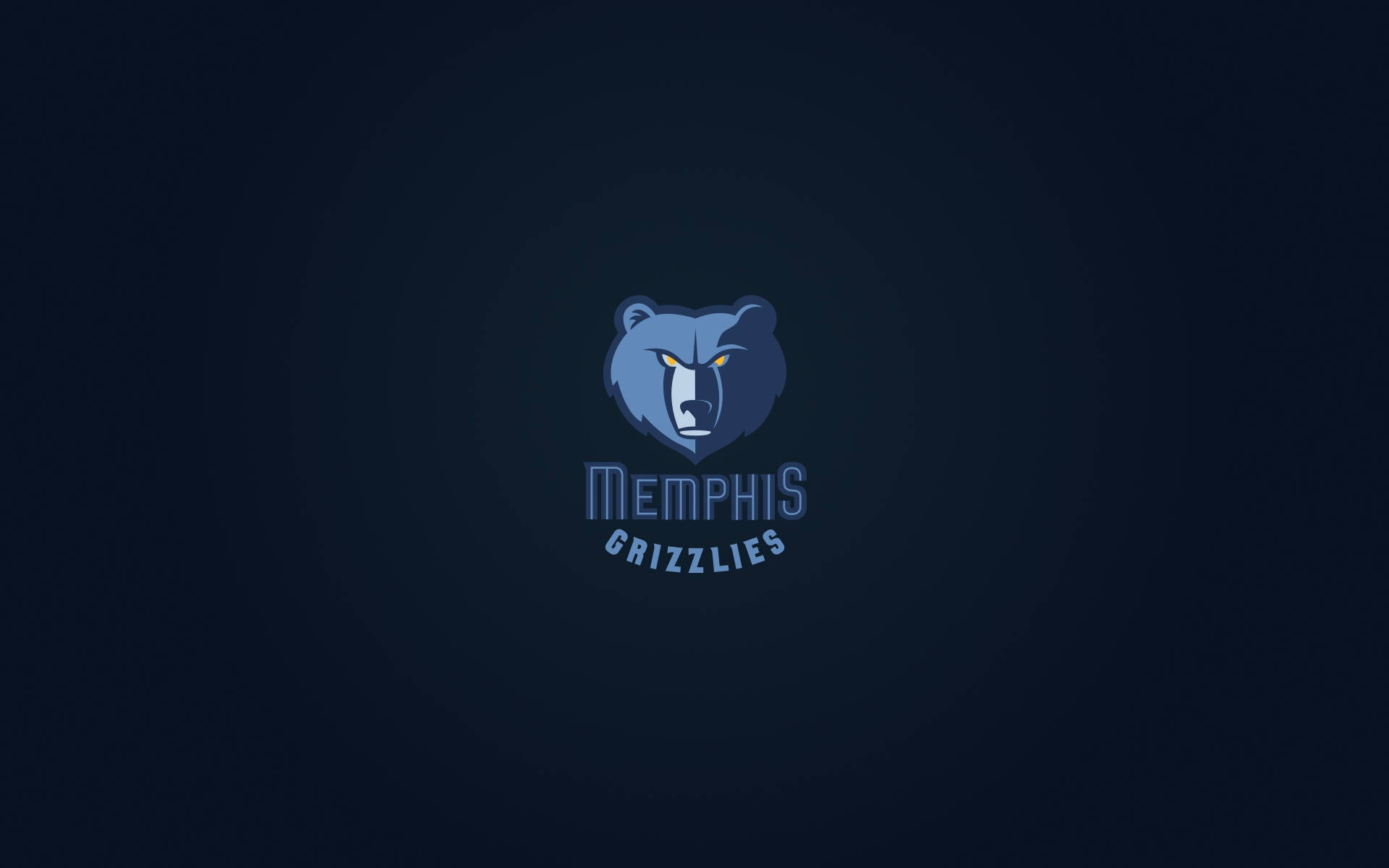 Memphis Grizzlies, blue bear head, glowing yellow eyes, Full HD Desktop Wallpaper