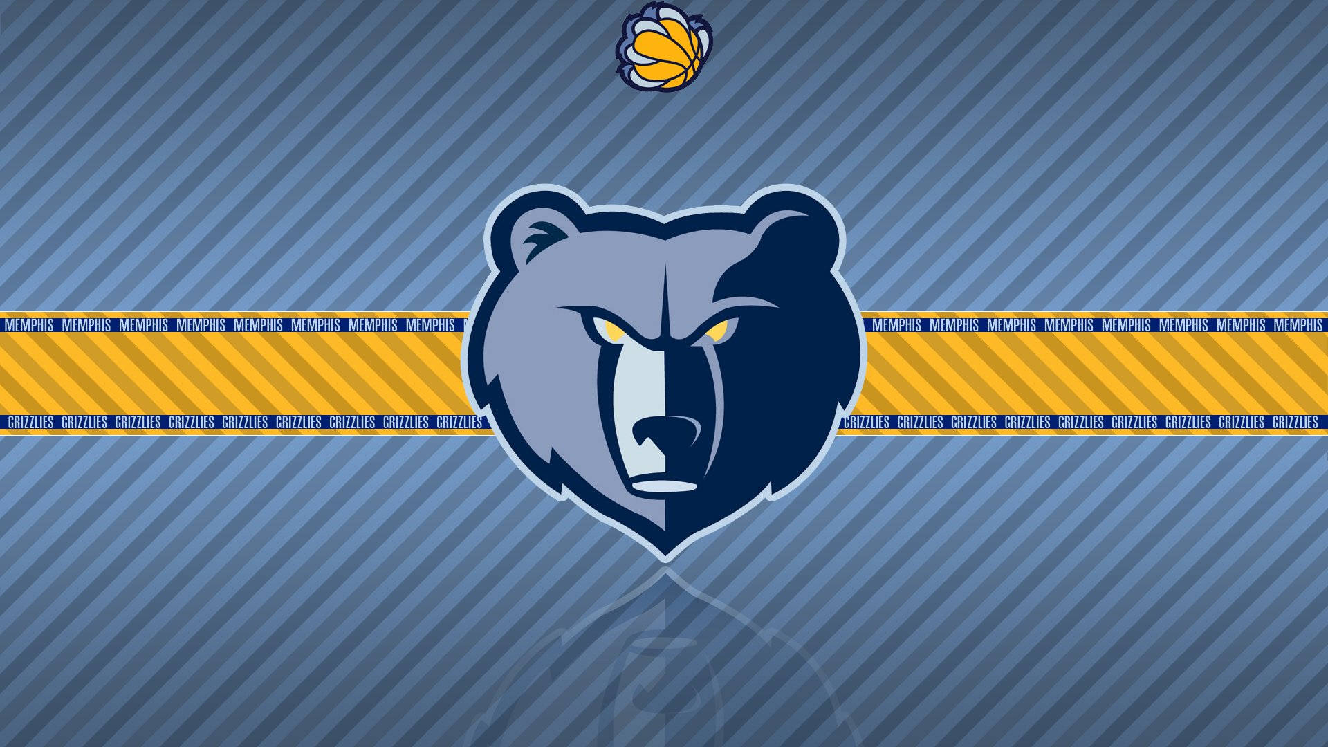 Memphis Grizzlies, bear head logo, yellow eyes, Full HD Desktop Wallpaper