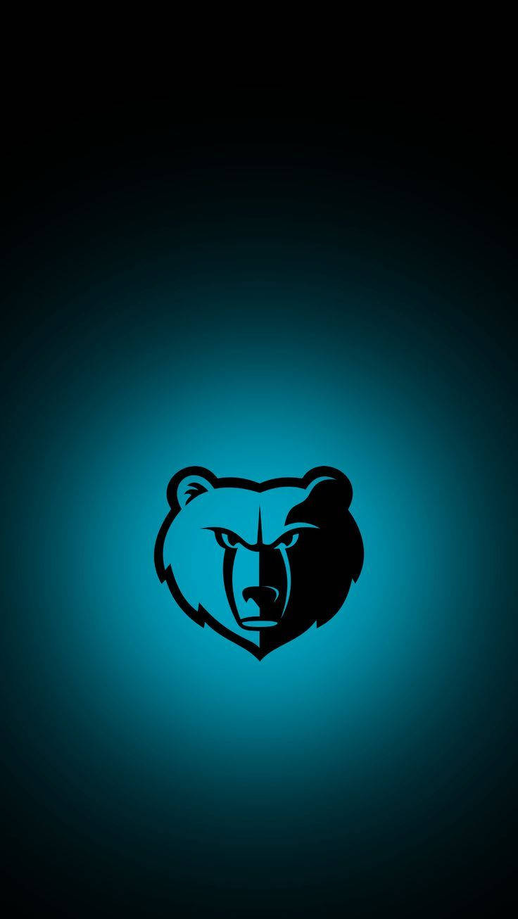 Memphis Grizzlies, glowing logo, electric blue, HD Phone Wallpaper
