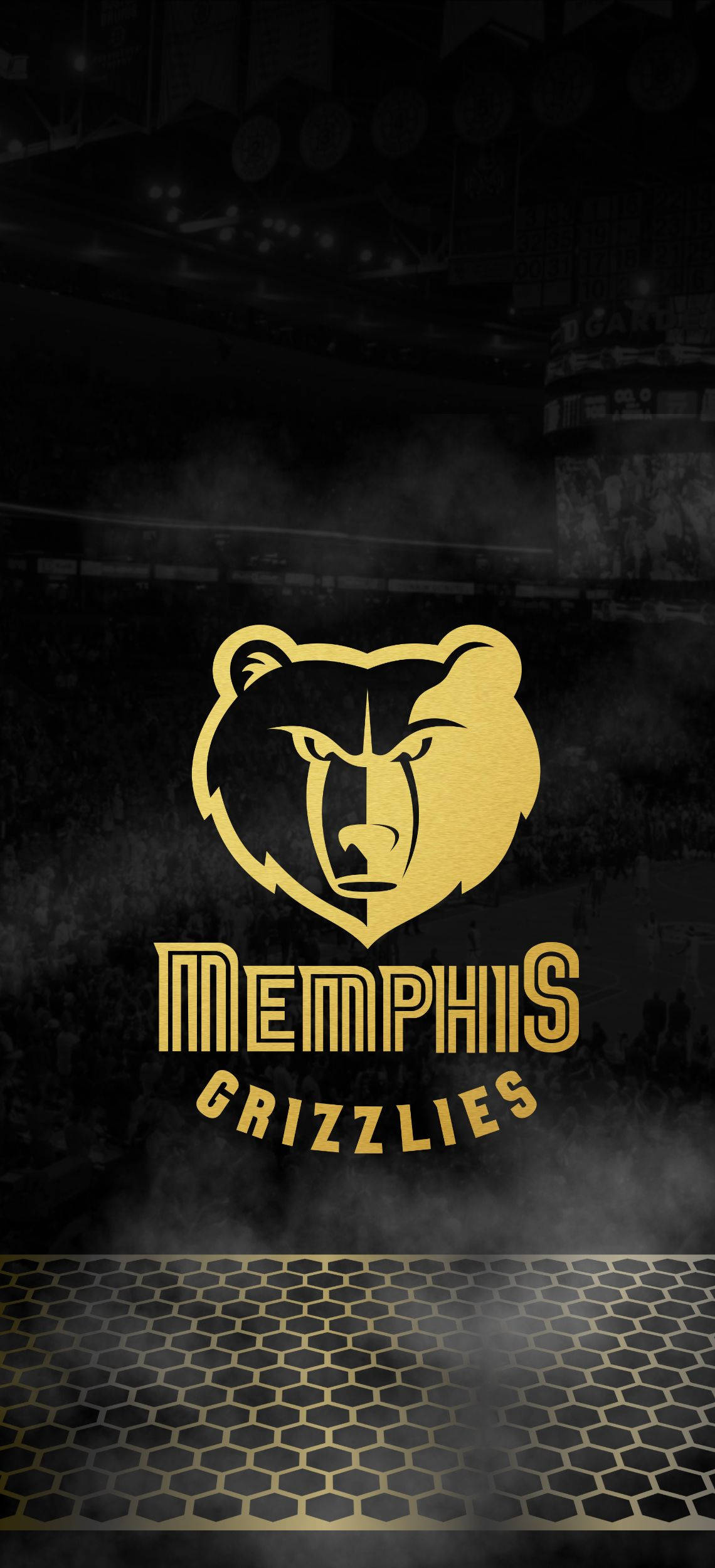 Memphis Grizzlies, yellow, golden logo, Full HD Phone Wallpaper