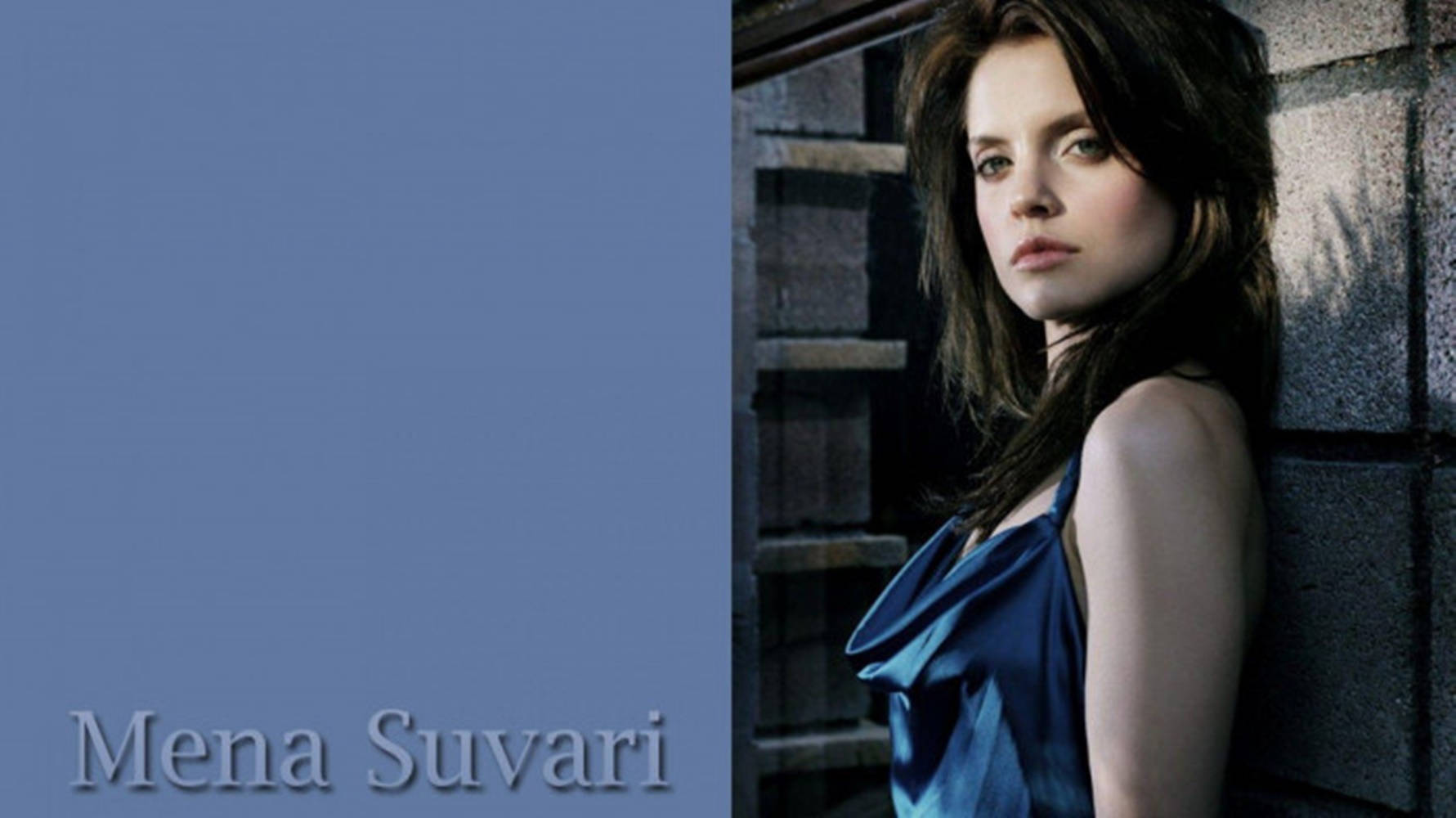 Mena Suvari, dark blue, blue dress, HD Desktop Wallpaper