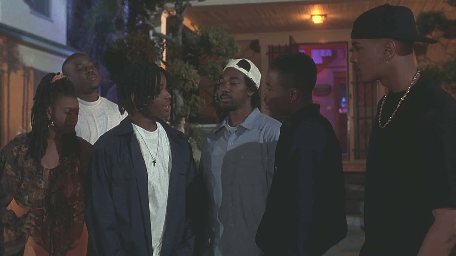 Menace Ii Society, urban courtyard, night, HD Desktop Wallpaper