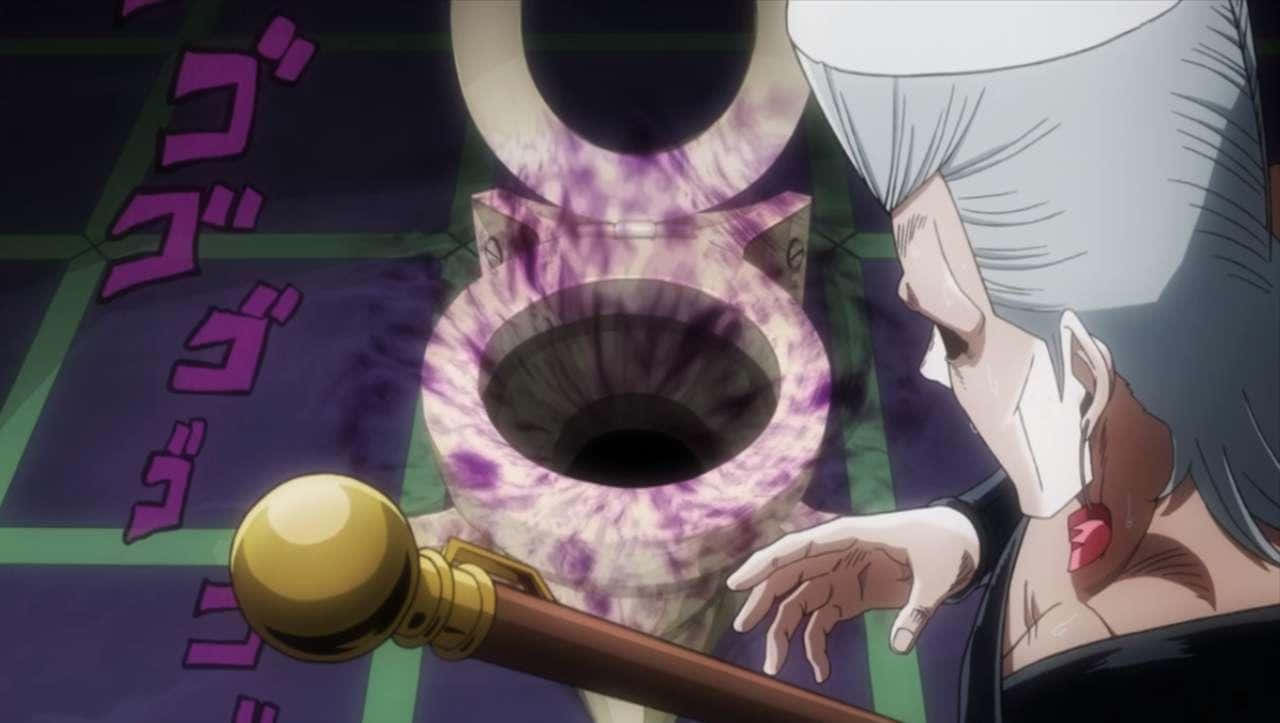 Menacing Sign From The Toilet Bowl, white hair, swirling purple portal, HD Desktop Wallpaper