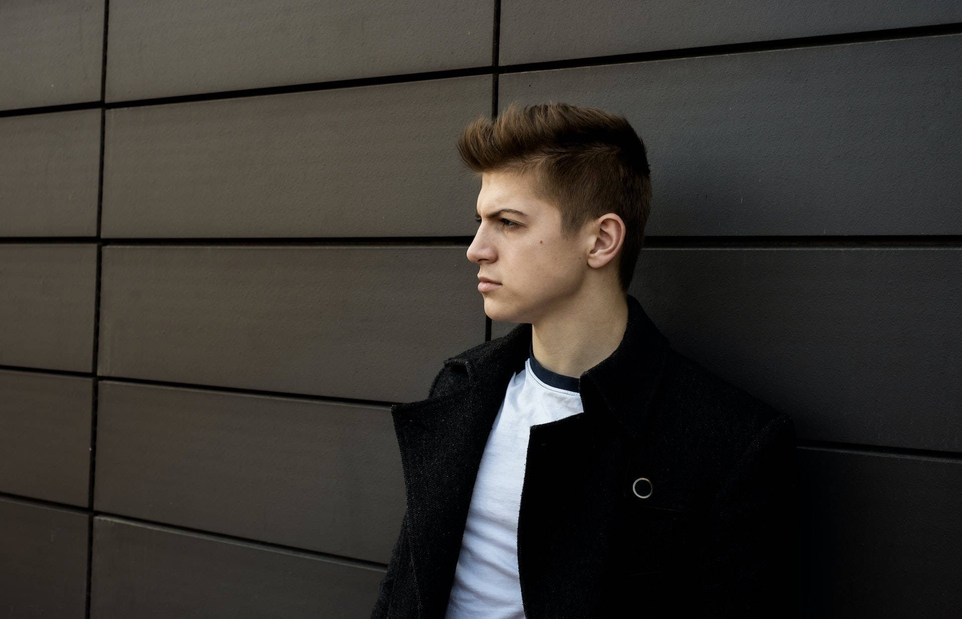 mens haircut, profile, side part, Full HD Desktop Wallpaper