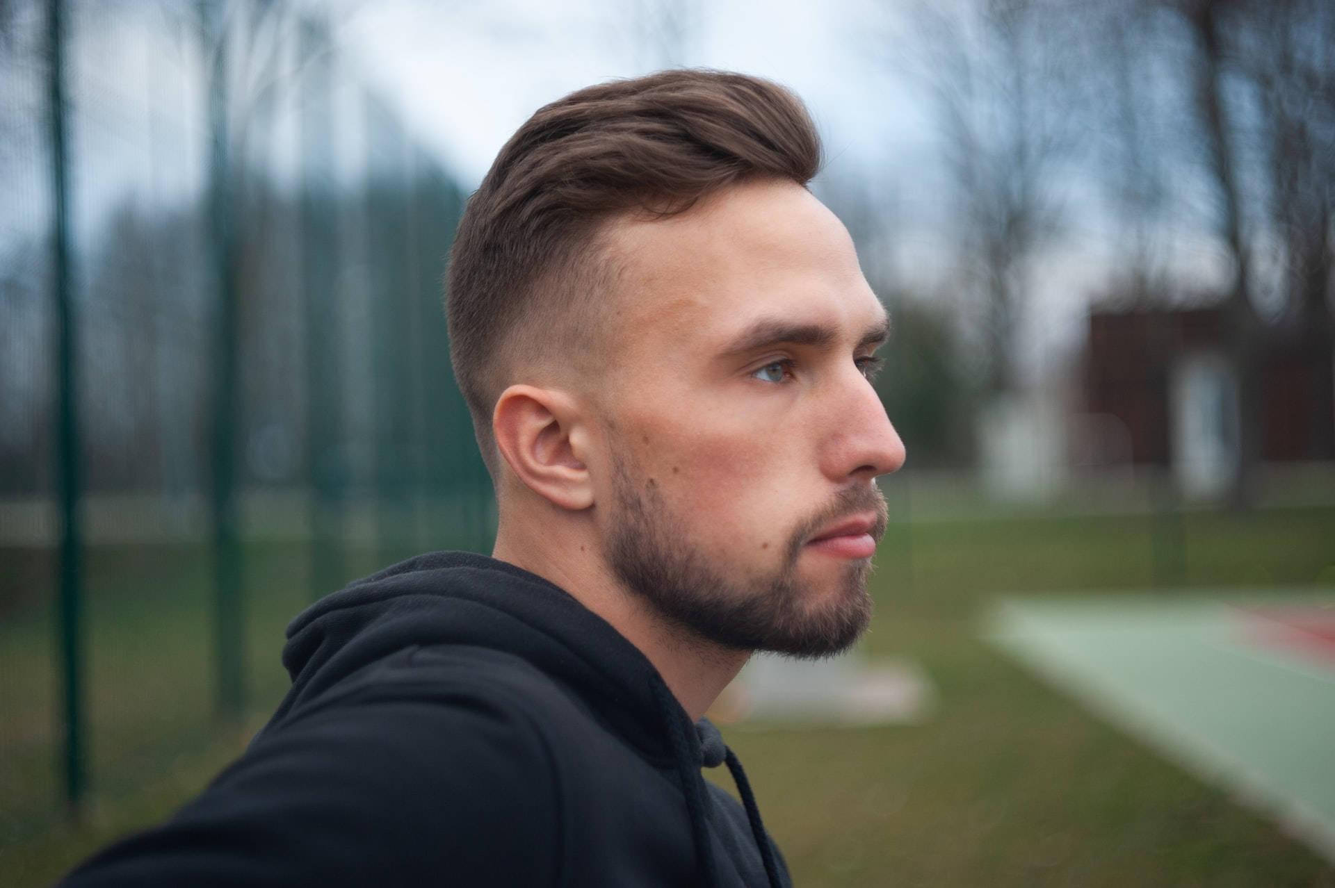 mens haircut, undercut, profile, Full HD Desktop Wallpaper