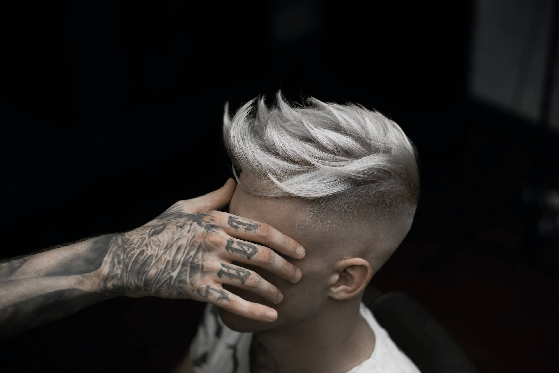 platinum blonde, mens haircut, skin fade, Full HD Desktop Wallpaper