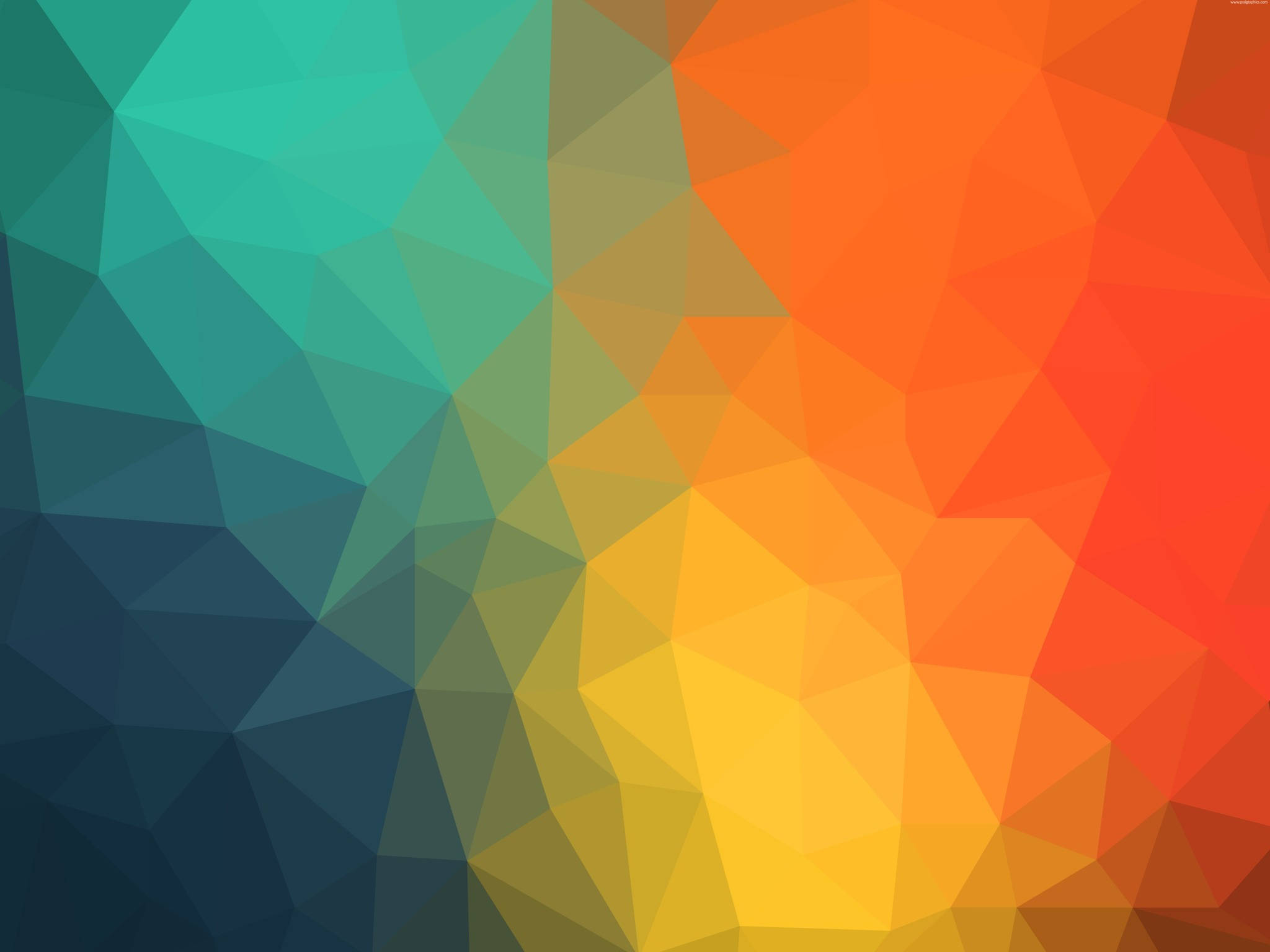teal blue, fiery orange, gradient, Full HD Desktop Wallpaper