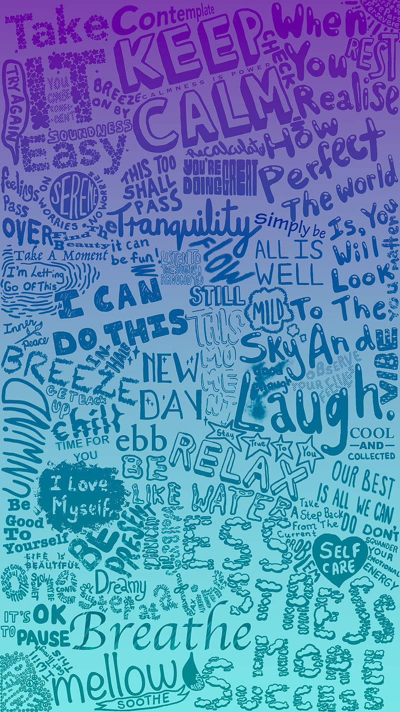 mental health, vibrant gradient, uplifting motivational phrases, HD Phone Wallpaper