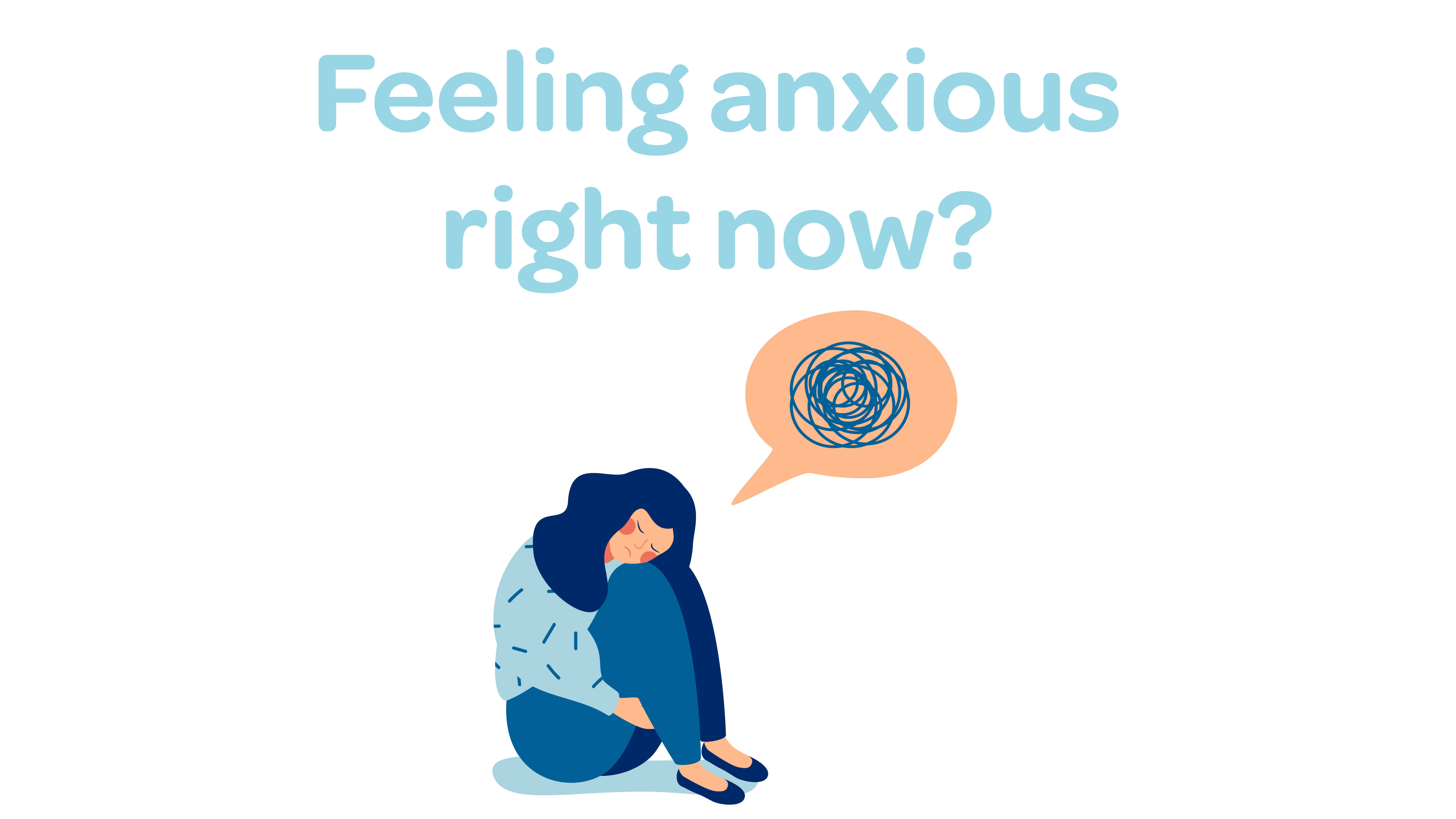 anxious illustration, question, person sits curled in distress, 5K Desktop Wallpaper