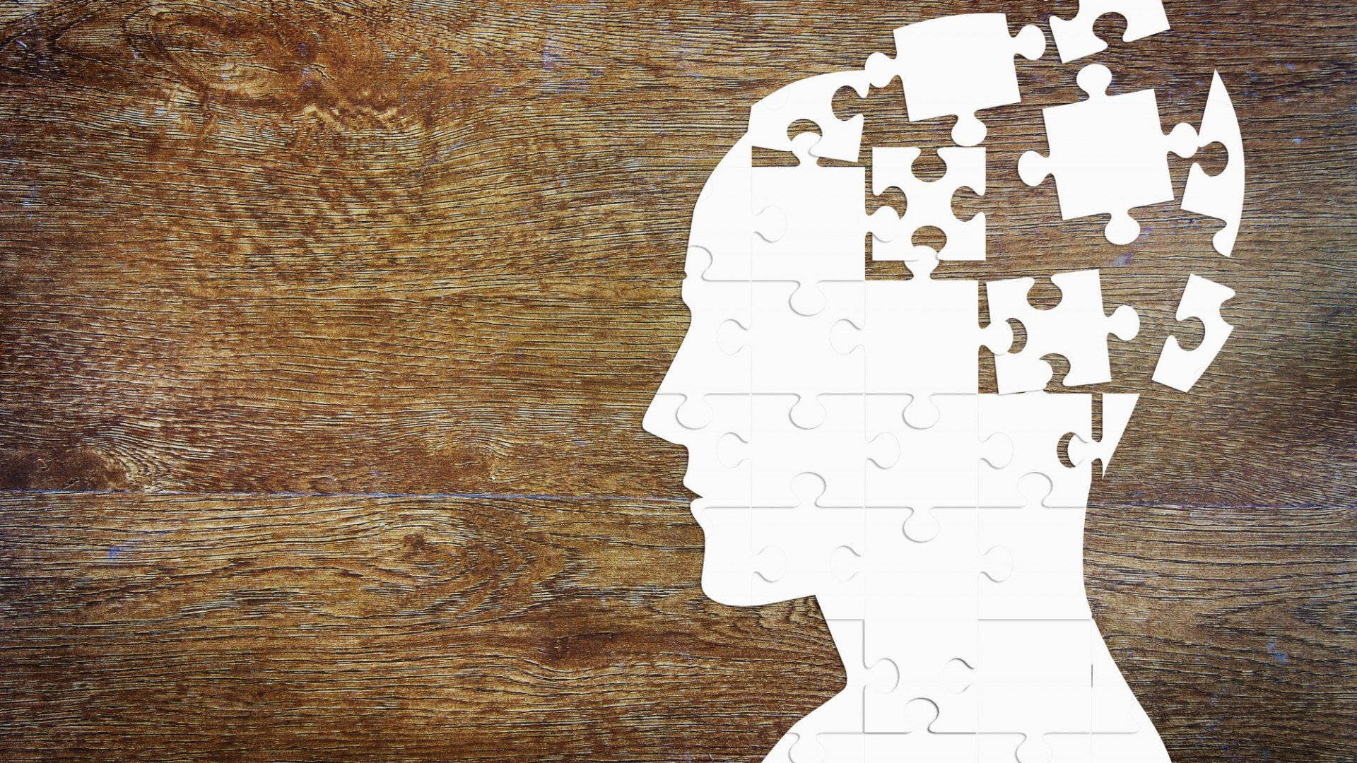 mental health, puzzle-piece silhouette, human head, Full HD Desktop Wallpaper