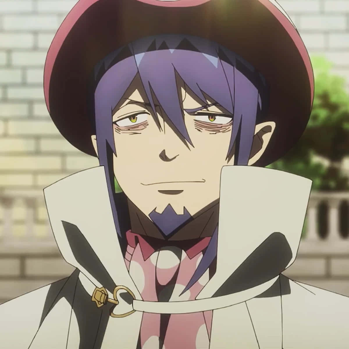 Mephisto Pheles, purple-haired, wide-brimmed hat, SD Desktop Wallpaper