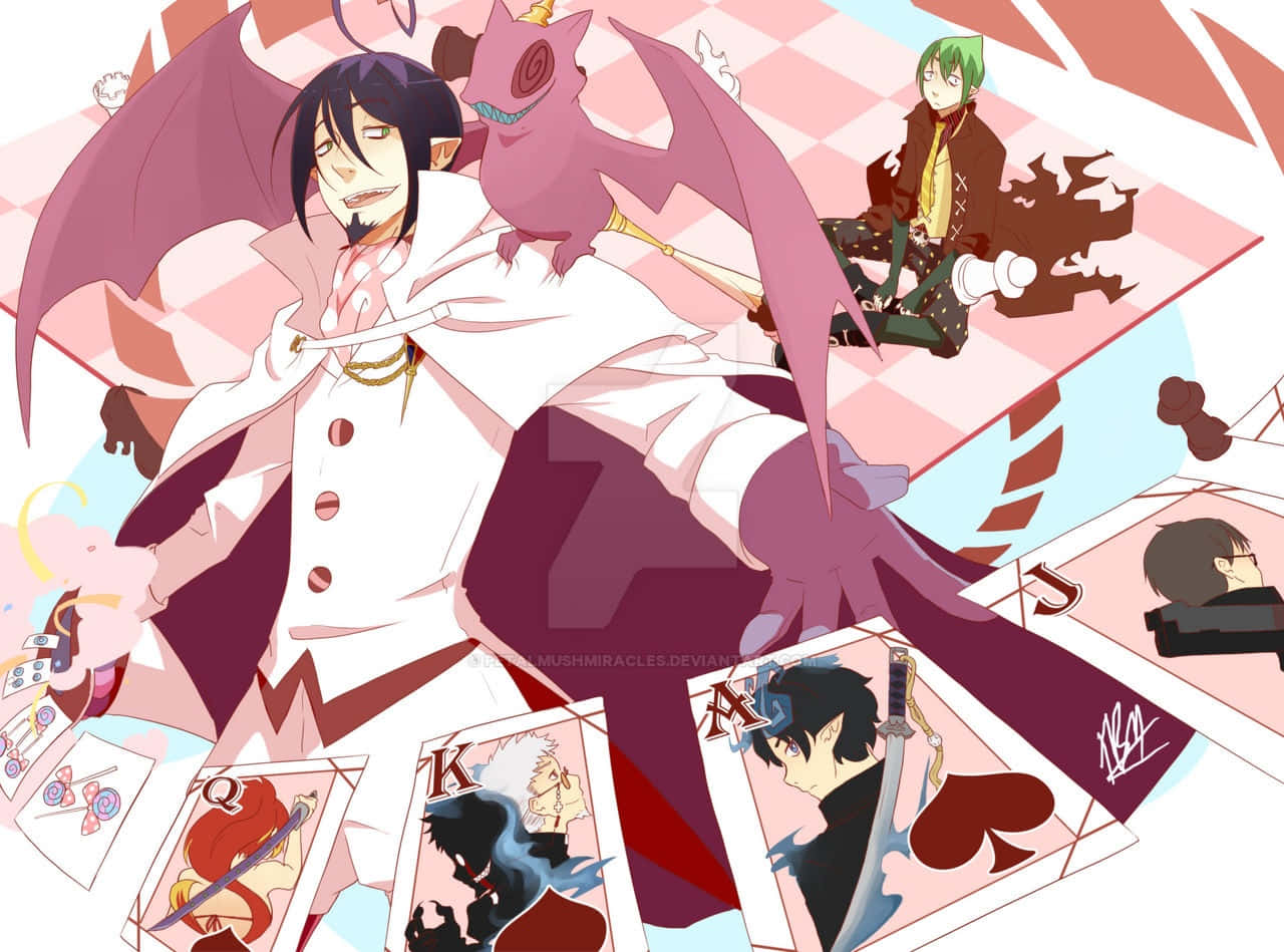 Mephisto Pheles, white coat, purple wings, HD Desktop Wallpaper