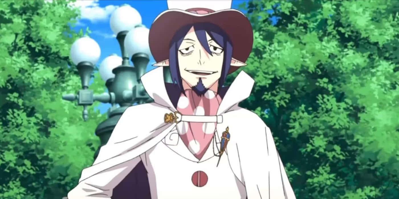 Mephisto Pheles, anime character, white coat, HD Desktop Wallpaper