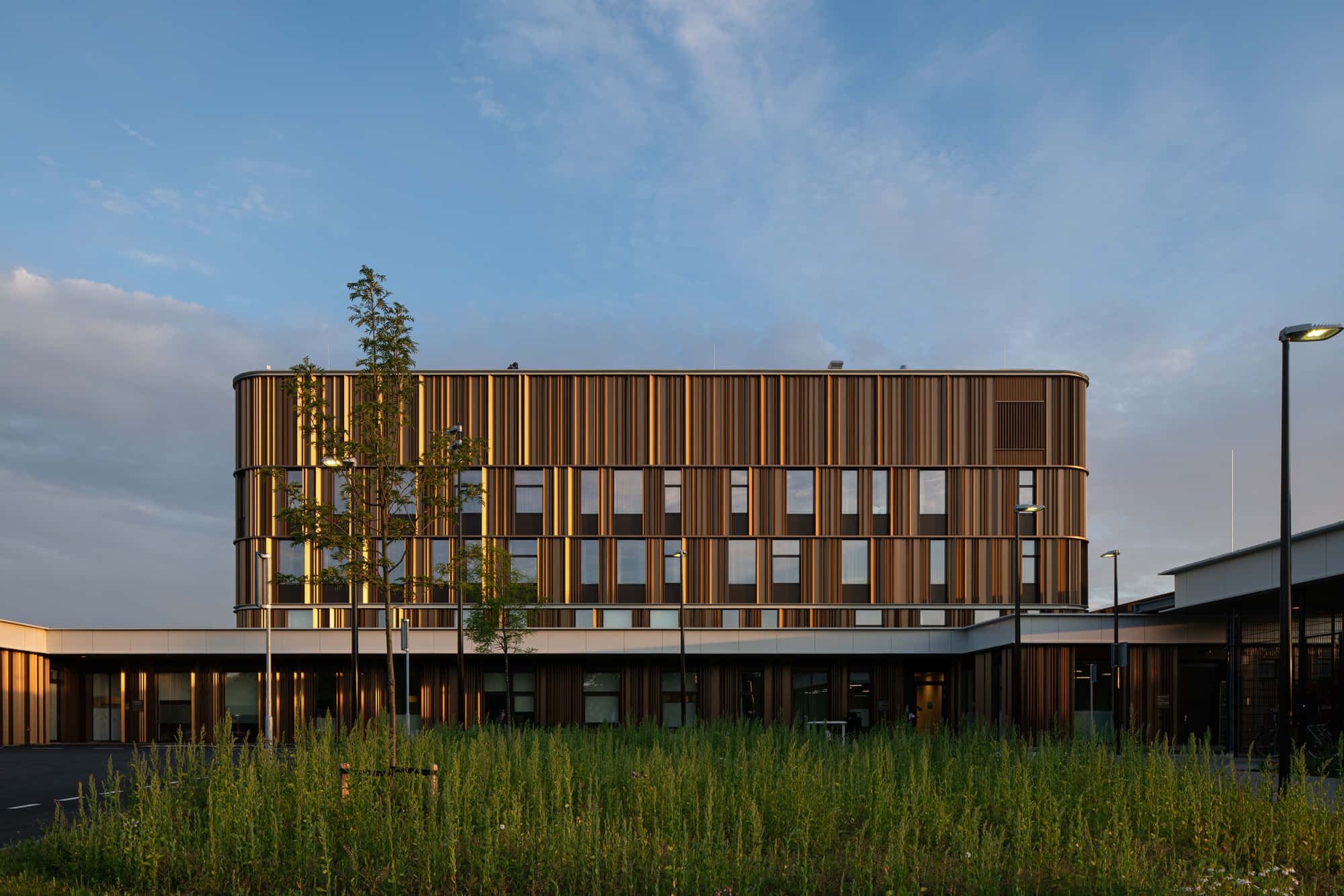Meppel, modern architecture, wooden building, Full HD Desktop Wallpaper