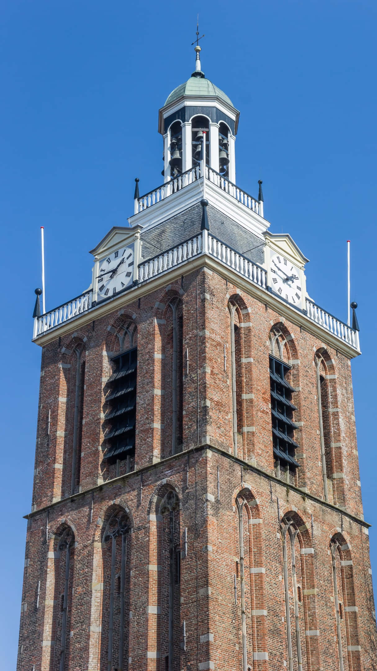 Meppel, historical church tower, red brick, Full HD Phone Wallpaper