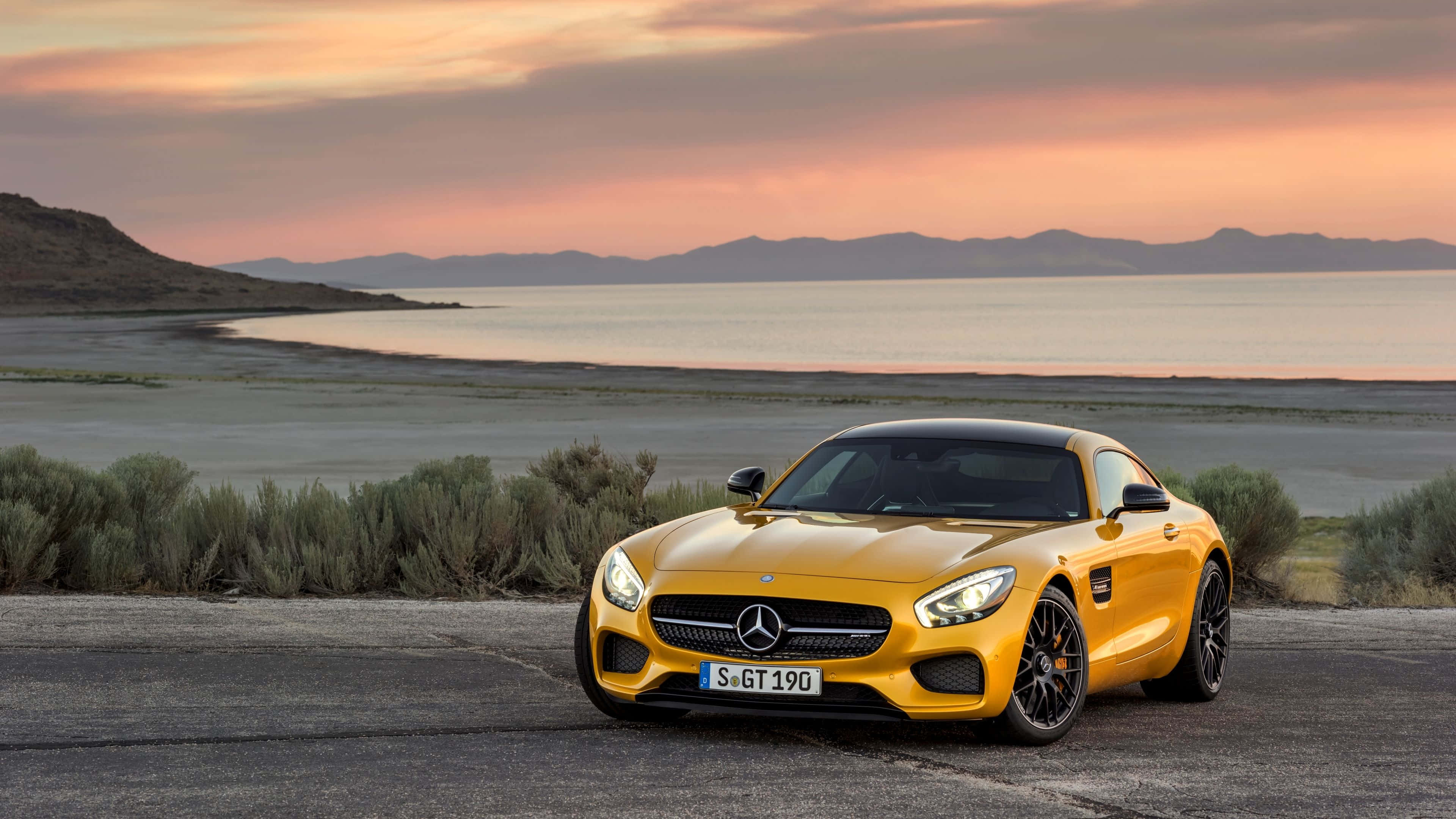 2019 Mercedes AMG GT, Mercedes-AMG GT, coastal road, 4K Desktop Wallpaper