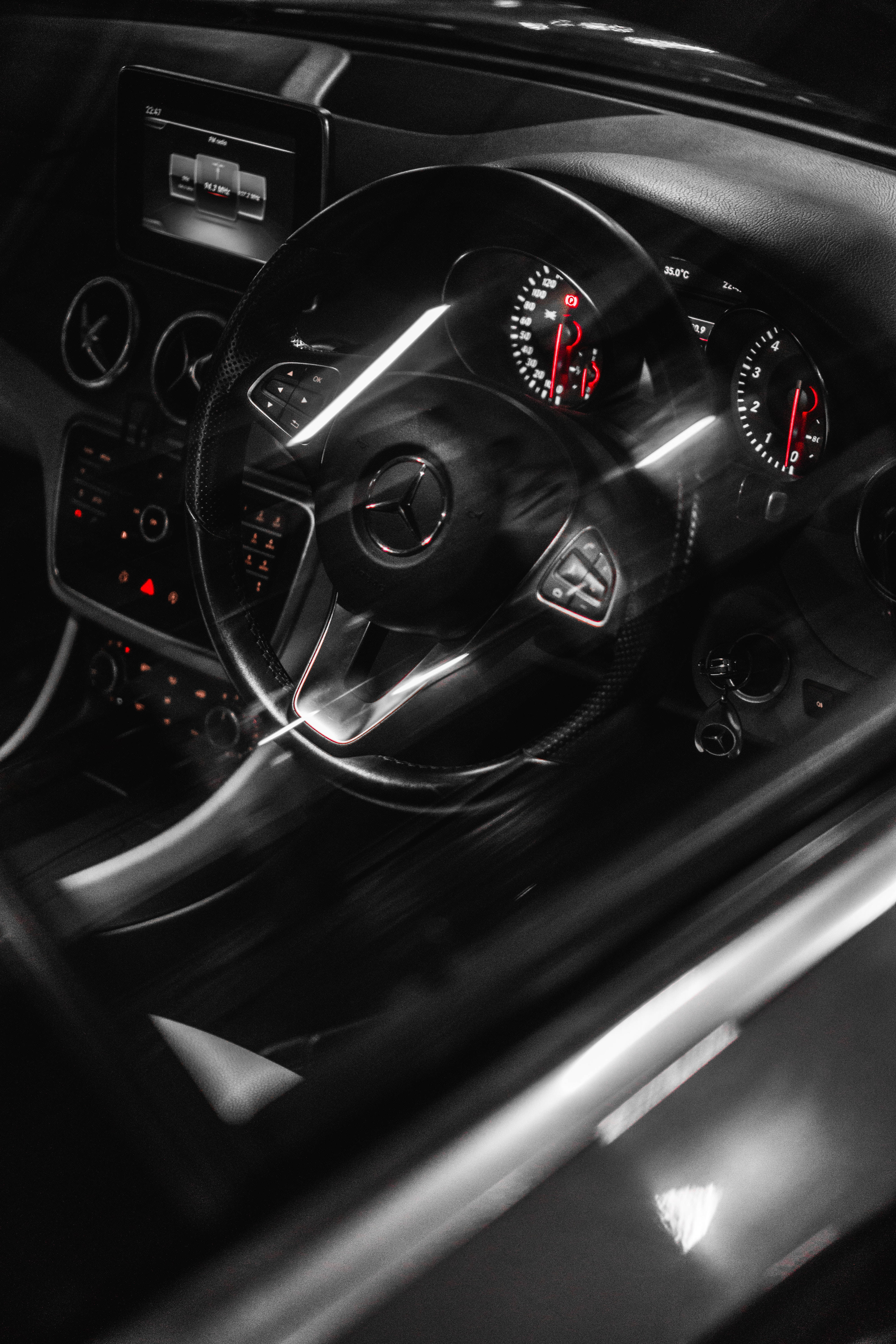 Mercedes AMG, gauge panel, black, 5K Phone Wallpaper