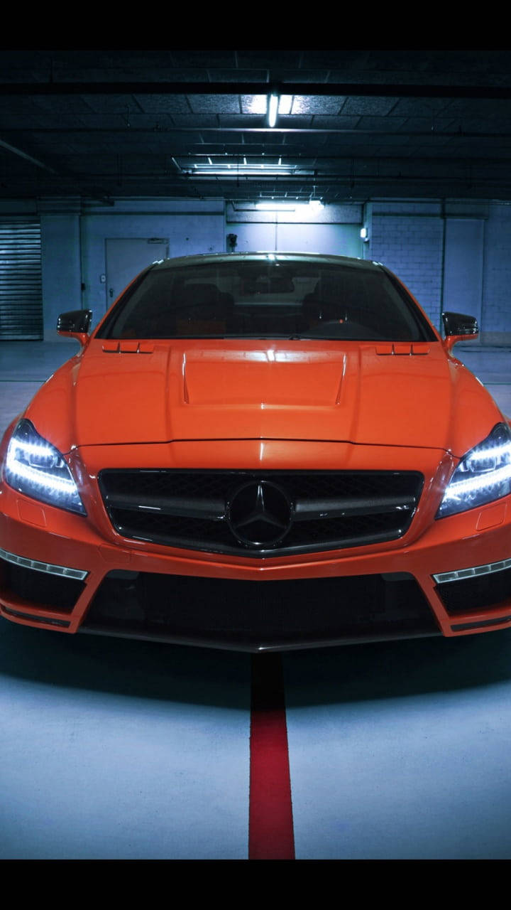 Mercedes AMG, orange, sports car, HD Phone Wallpaper