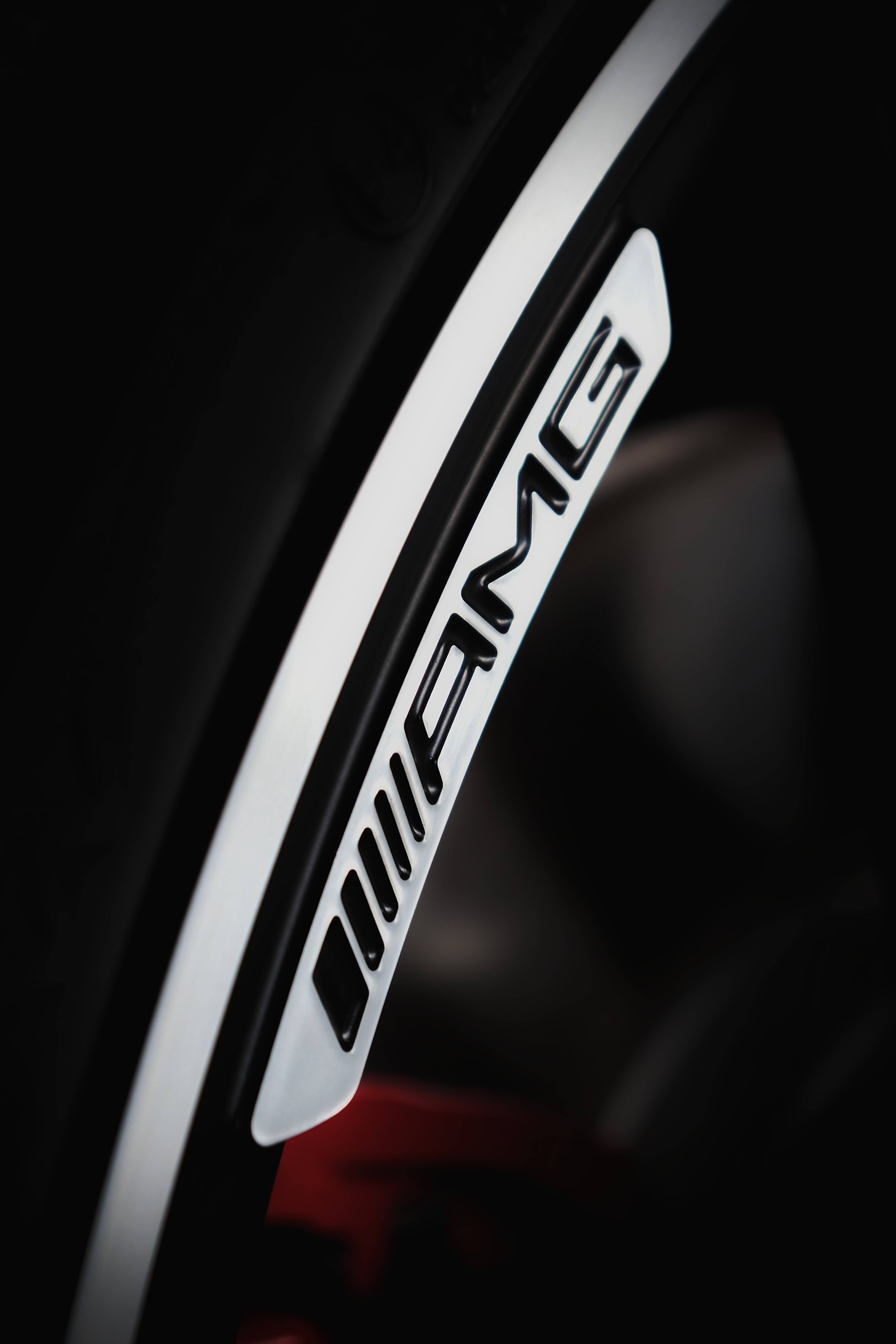 Mercedes AMG, AMG logo, car wheel, 5K Phone Wallpaper