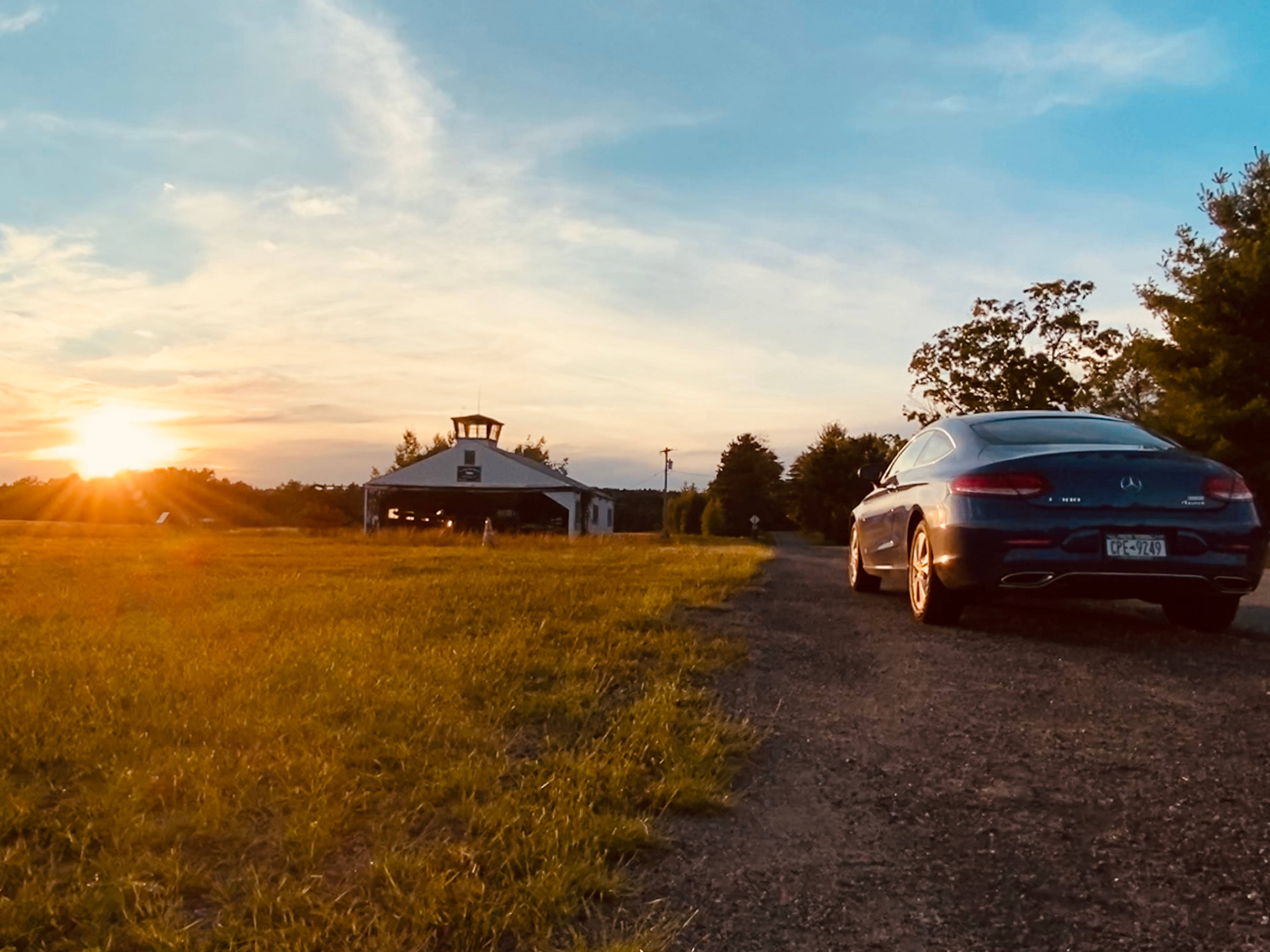 Mercedes Amg, dark blue, sunset, 4K Desktop Wallpaper