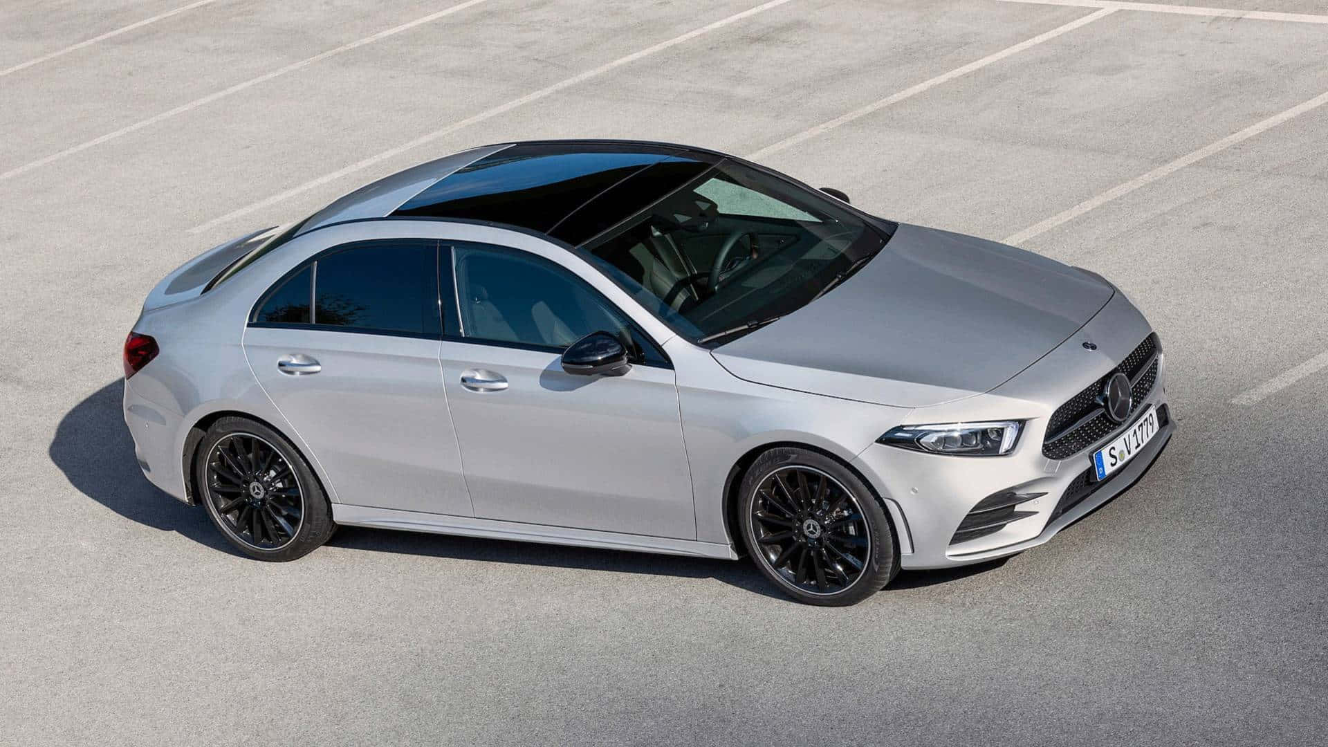 Mercedes Benz A-class, silver, black accents, Full HD Desktop Wallpaper