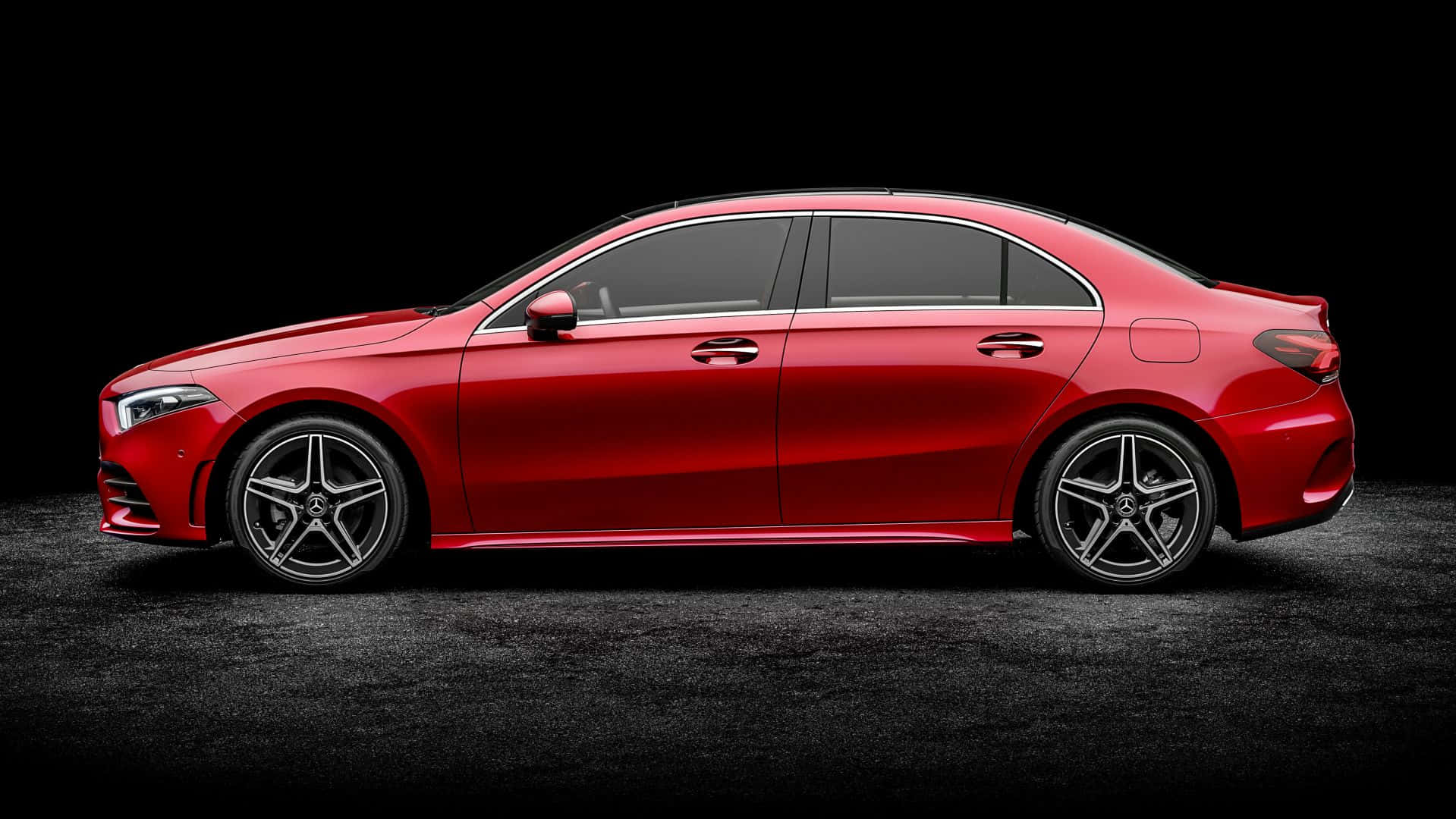 Mercedes Benz A-Class, red, sleek, HD Desktop Wallpaper