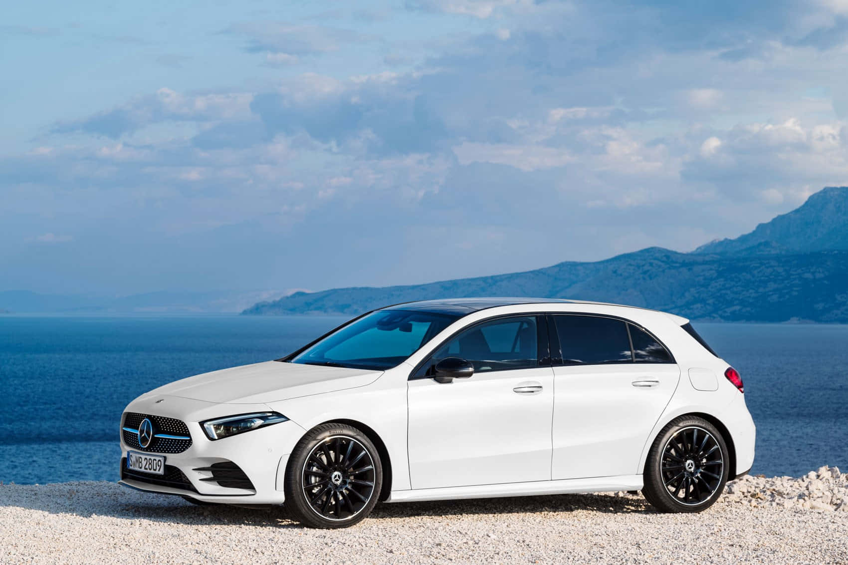 Mercedes-Benz A-Class, white, hatchback, HD Desktop Wallpaper
