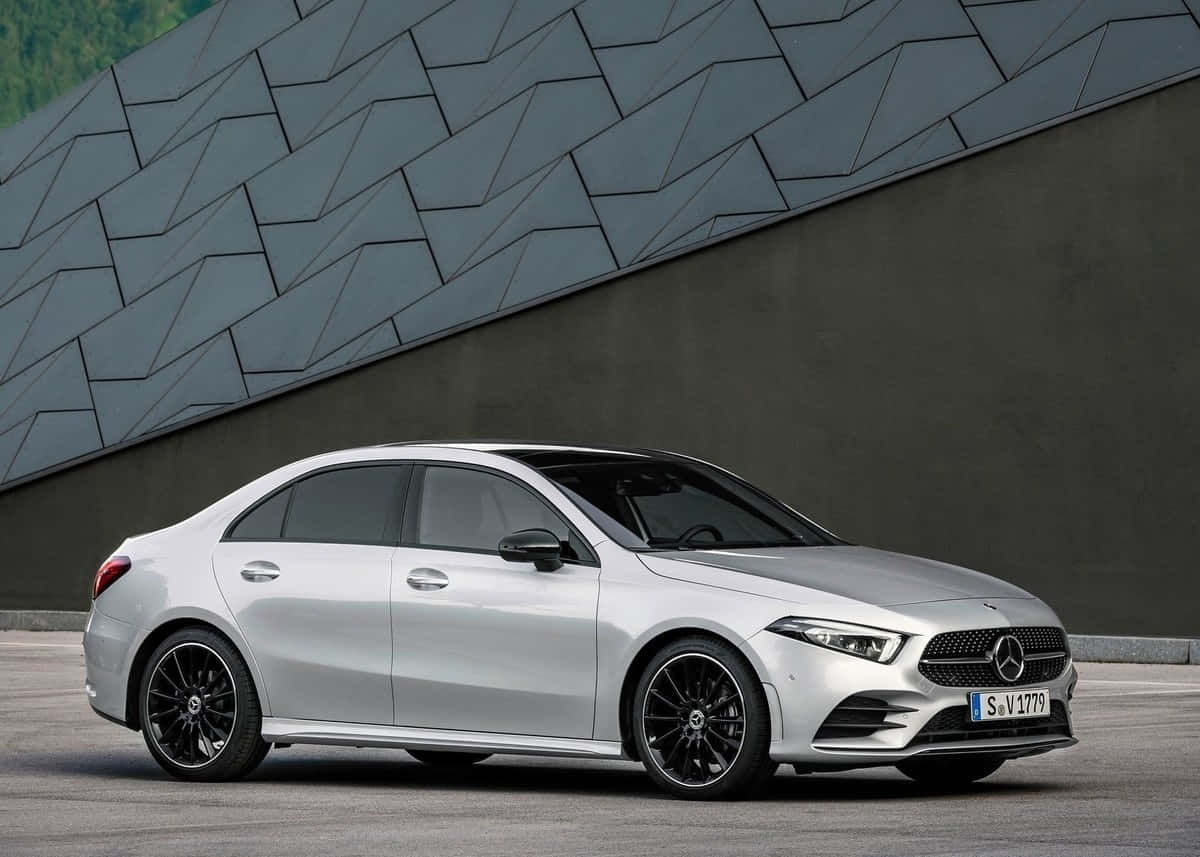 Mercedes-Benz A-Class, silver, sedan, SD Desktop Wallpaper